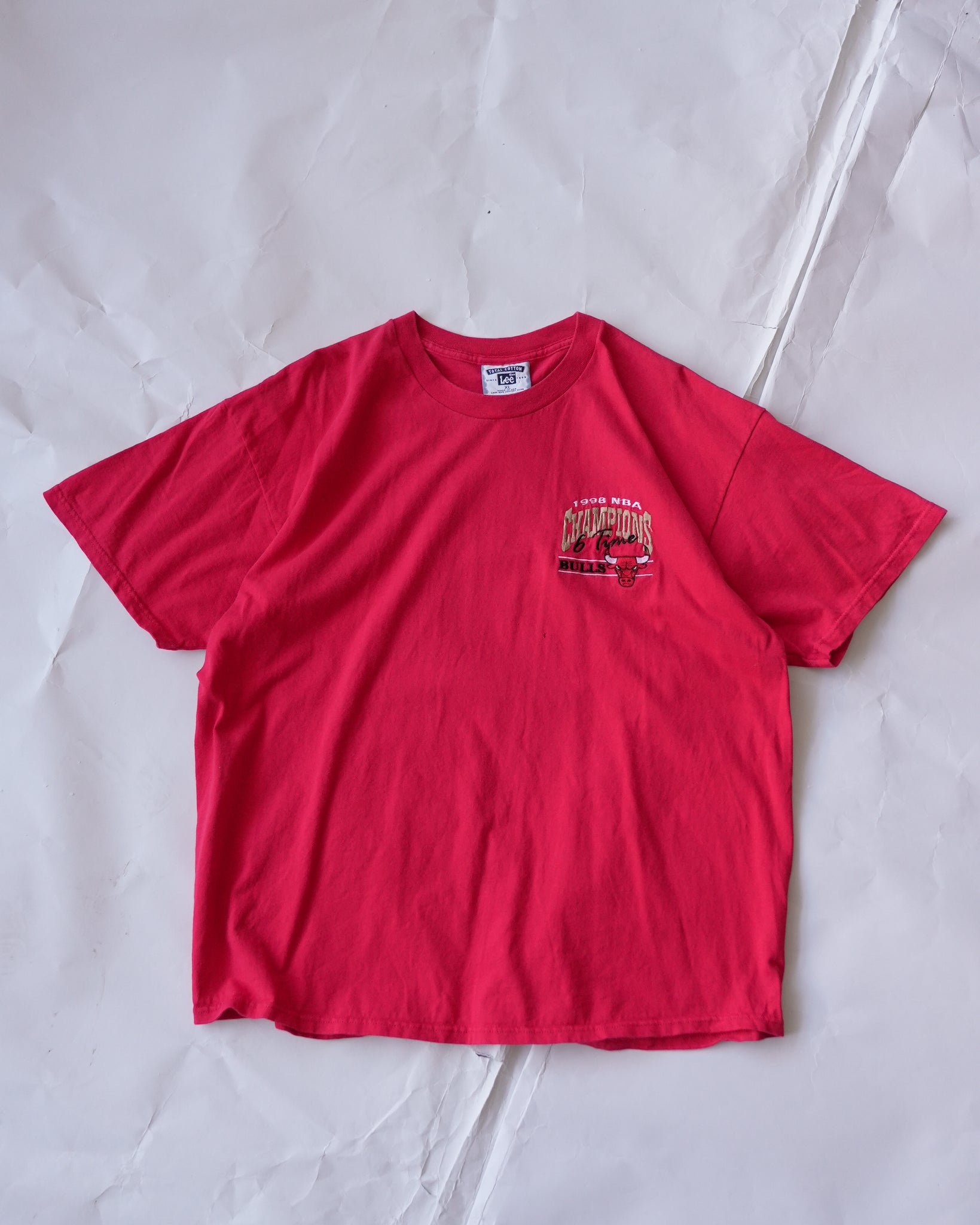 chicago bulls nba 1998 champions lee t-shirt