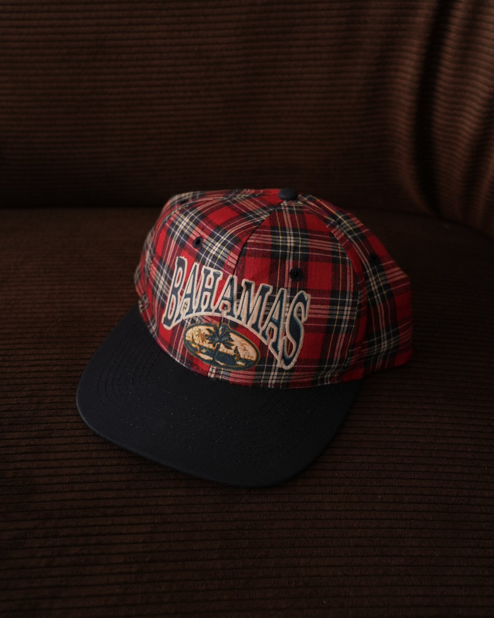 bahamas plaid snapback hat