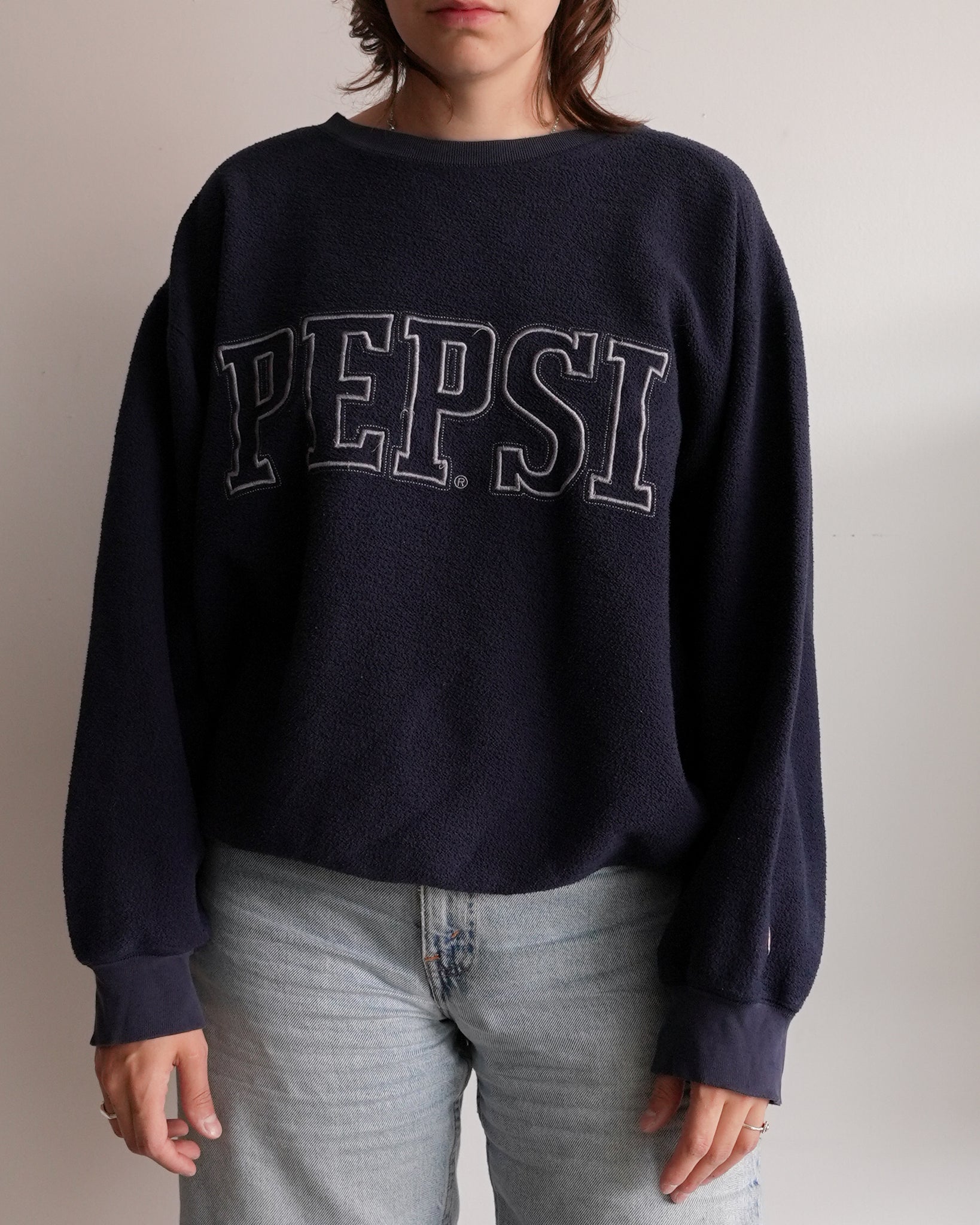 pepsi fleece crewneck