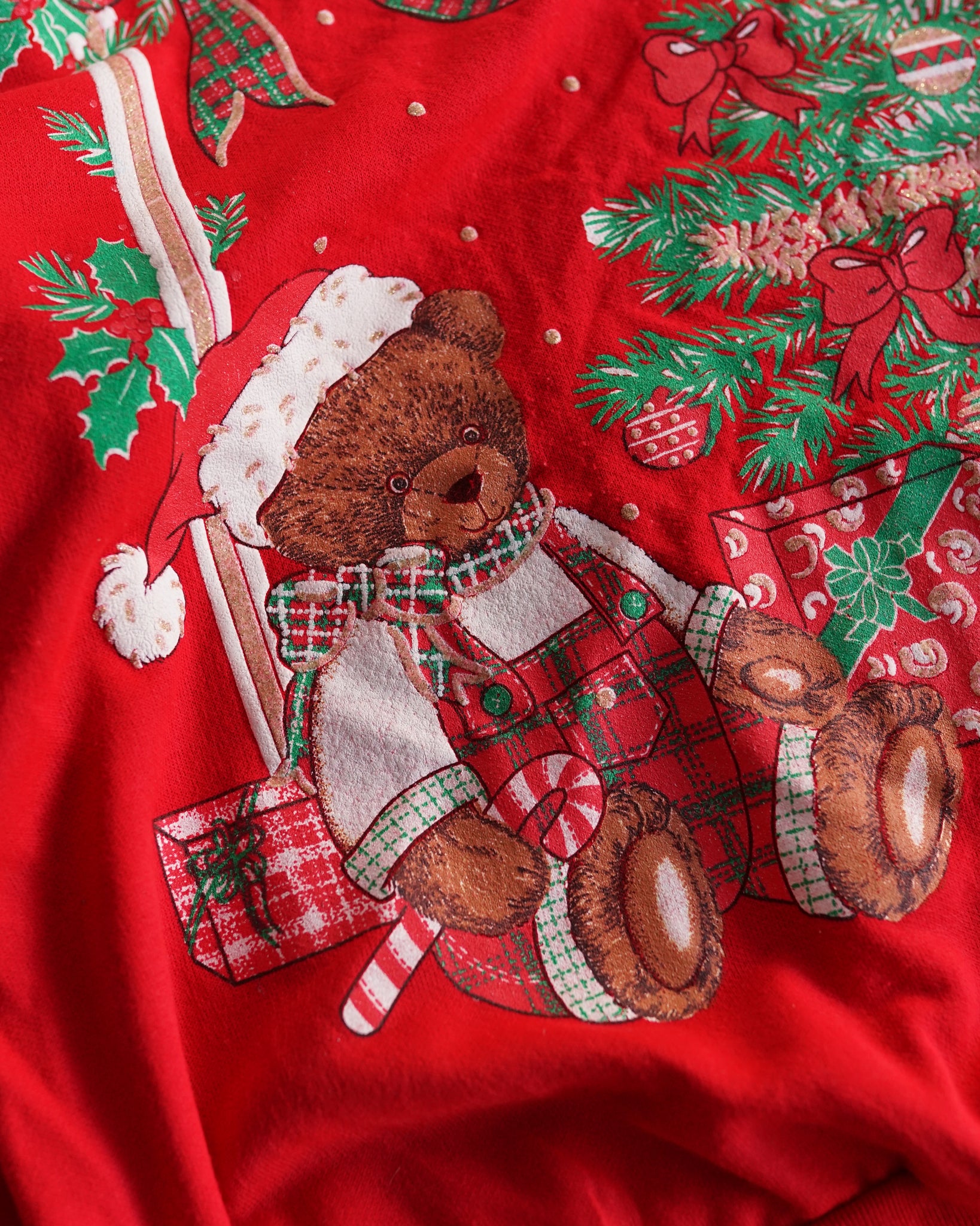 cute bear christmas crewneck