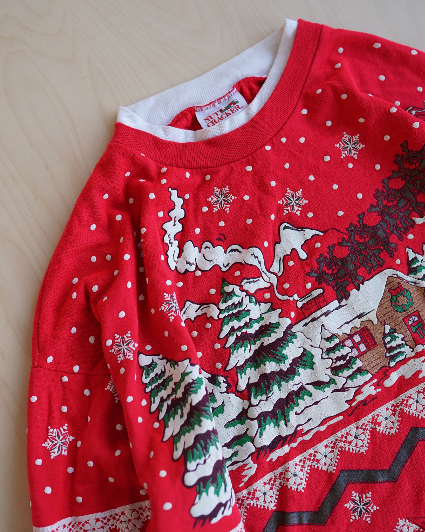 christmas winter landscape crewneck