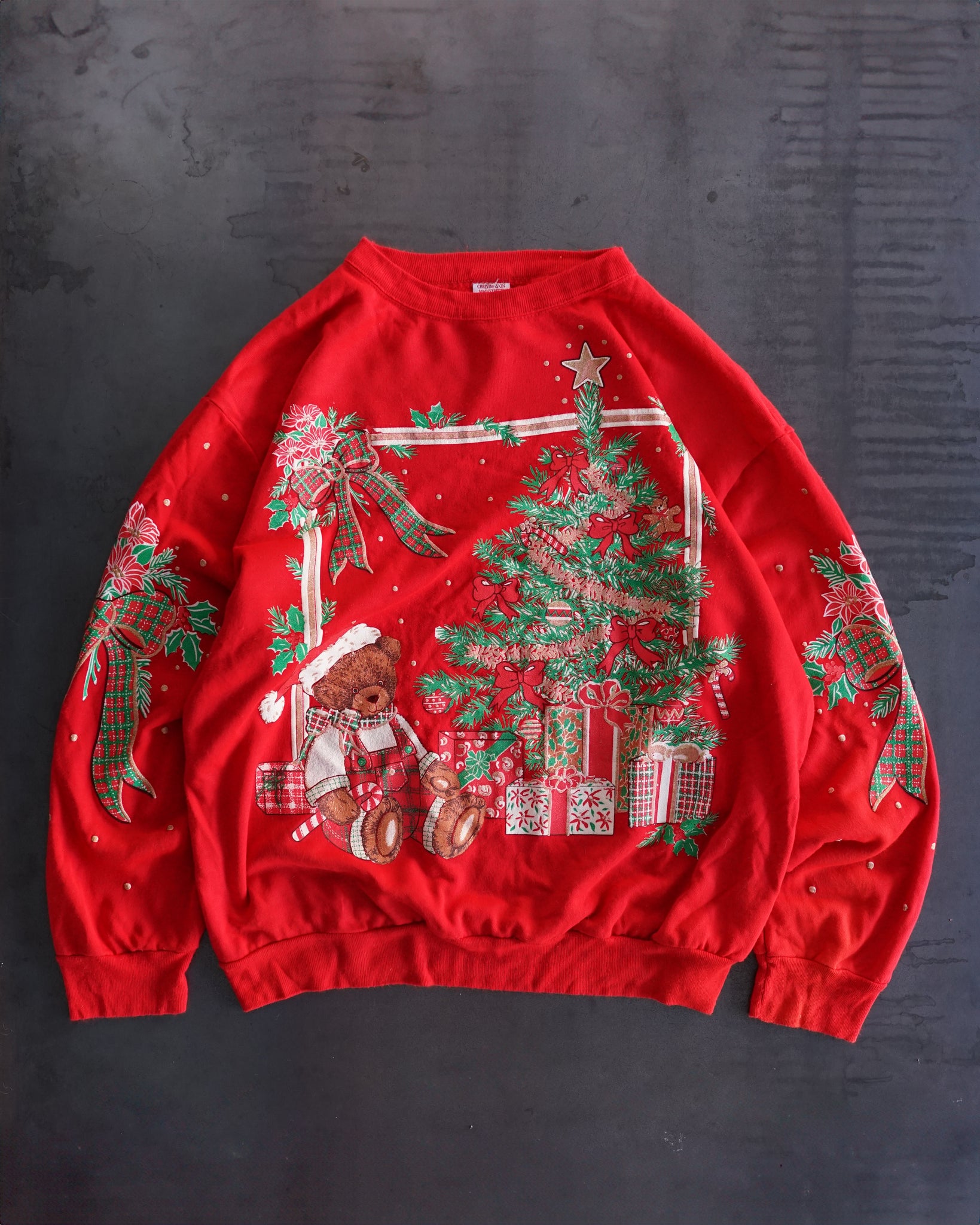 cute bear christmas crewneck