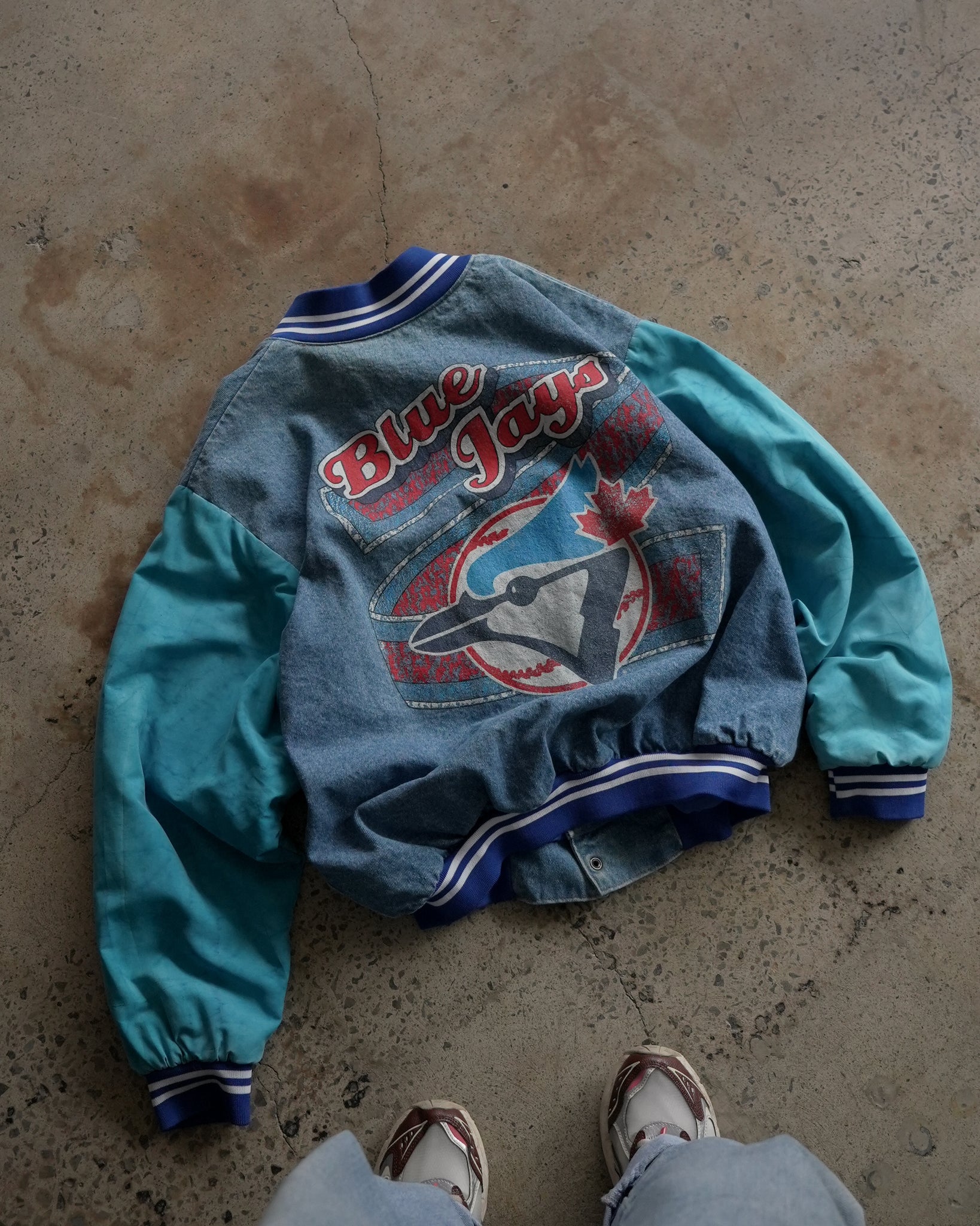 toronto blue jays denim jacket