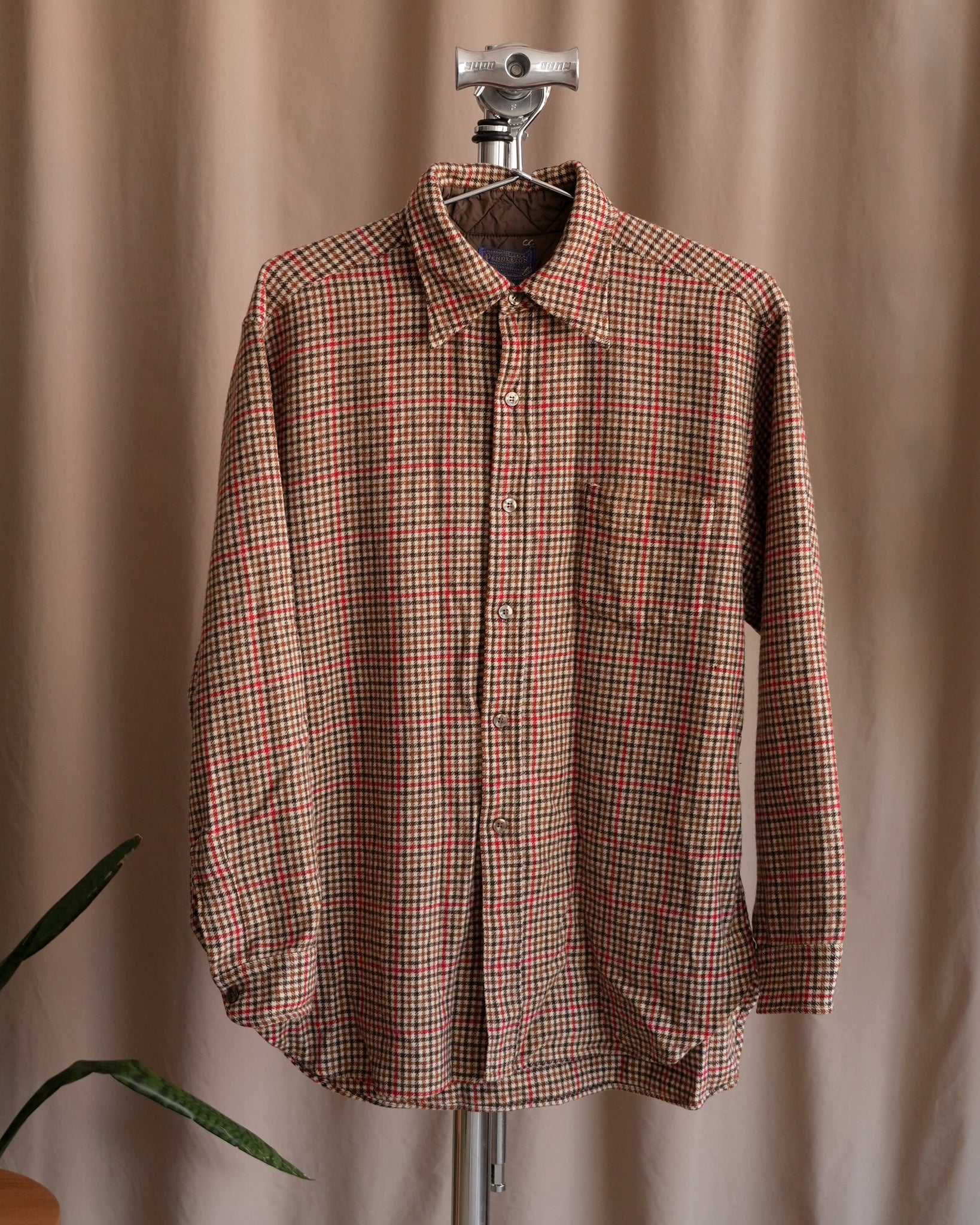 pendleton wool plaid button-up shirt