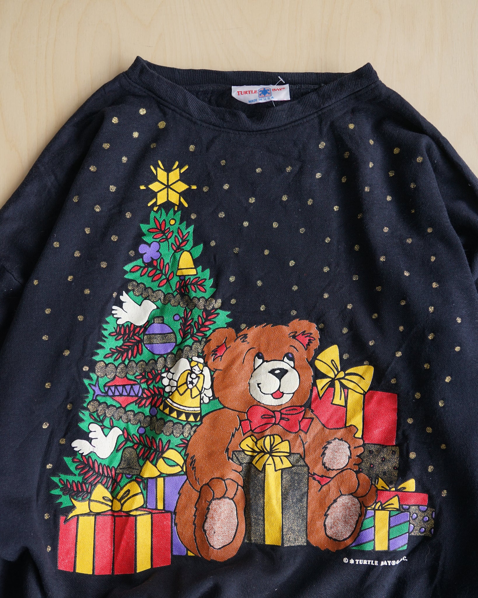cute bear christmas crewneck