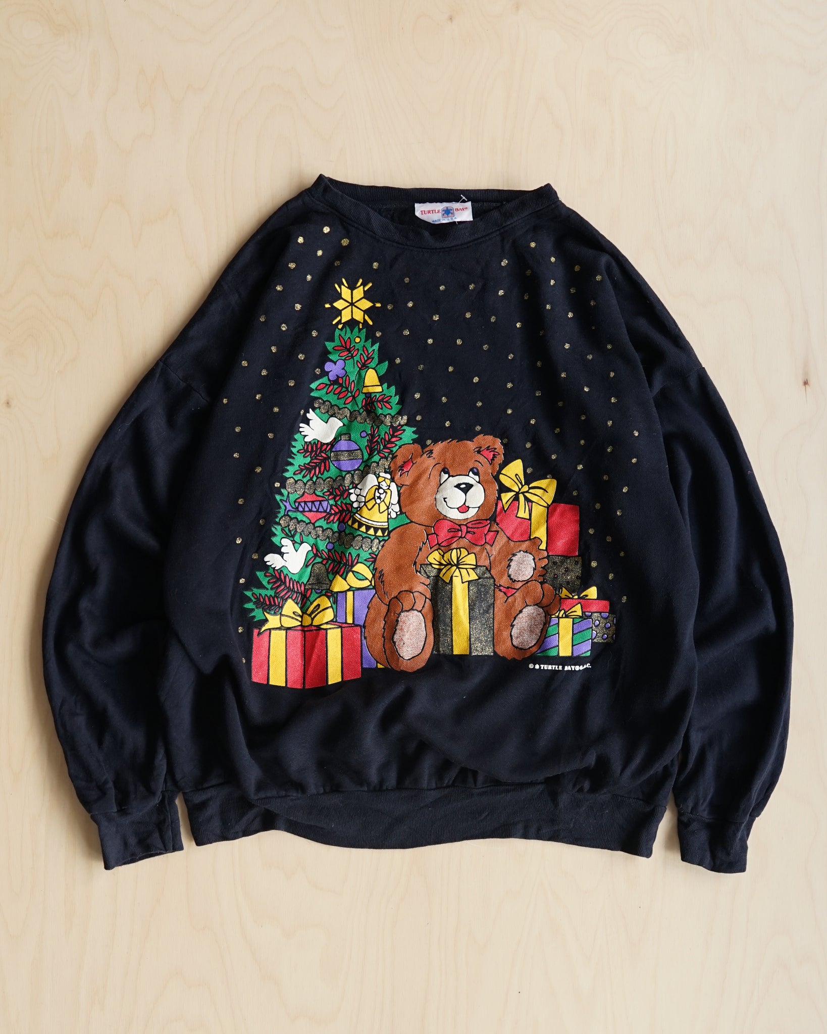 cute bear christmas crewneck
