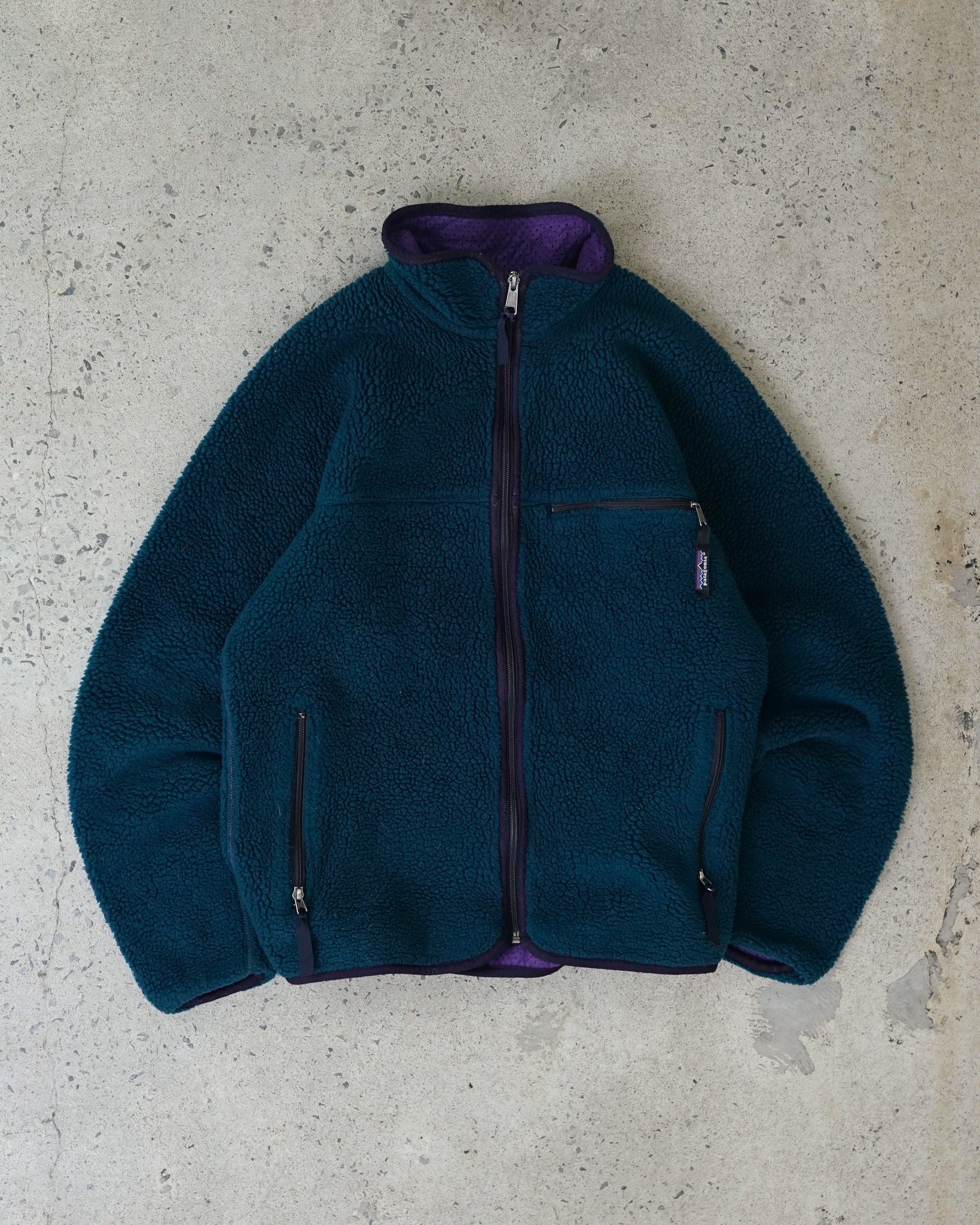 patagonia deep pile zip-up fleece