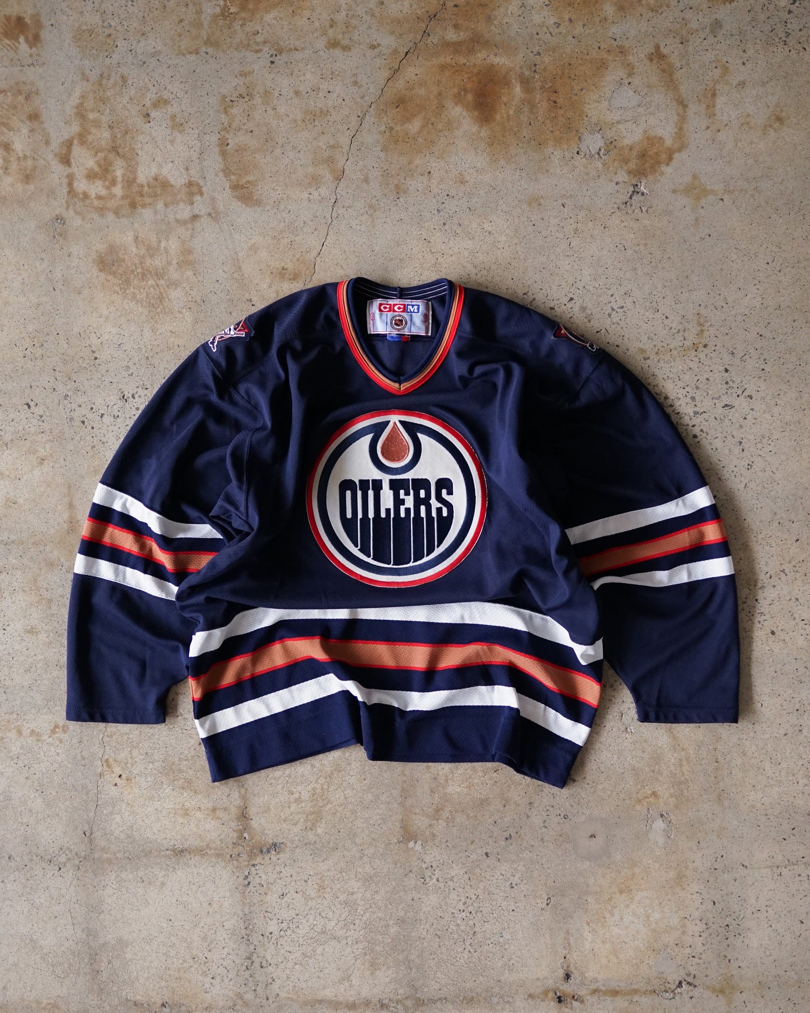 edmonton oilers ccm hockey jersey