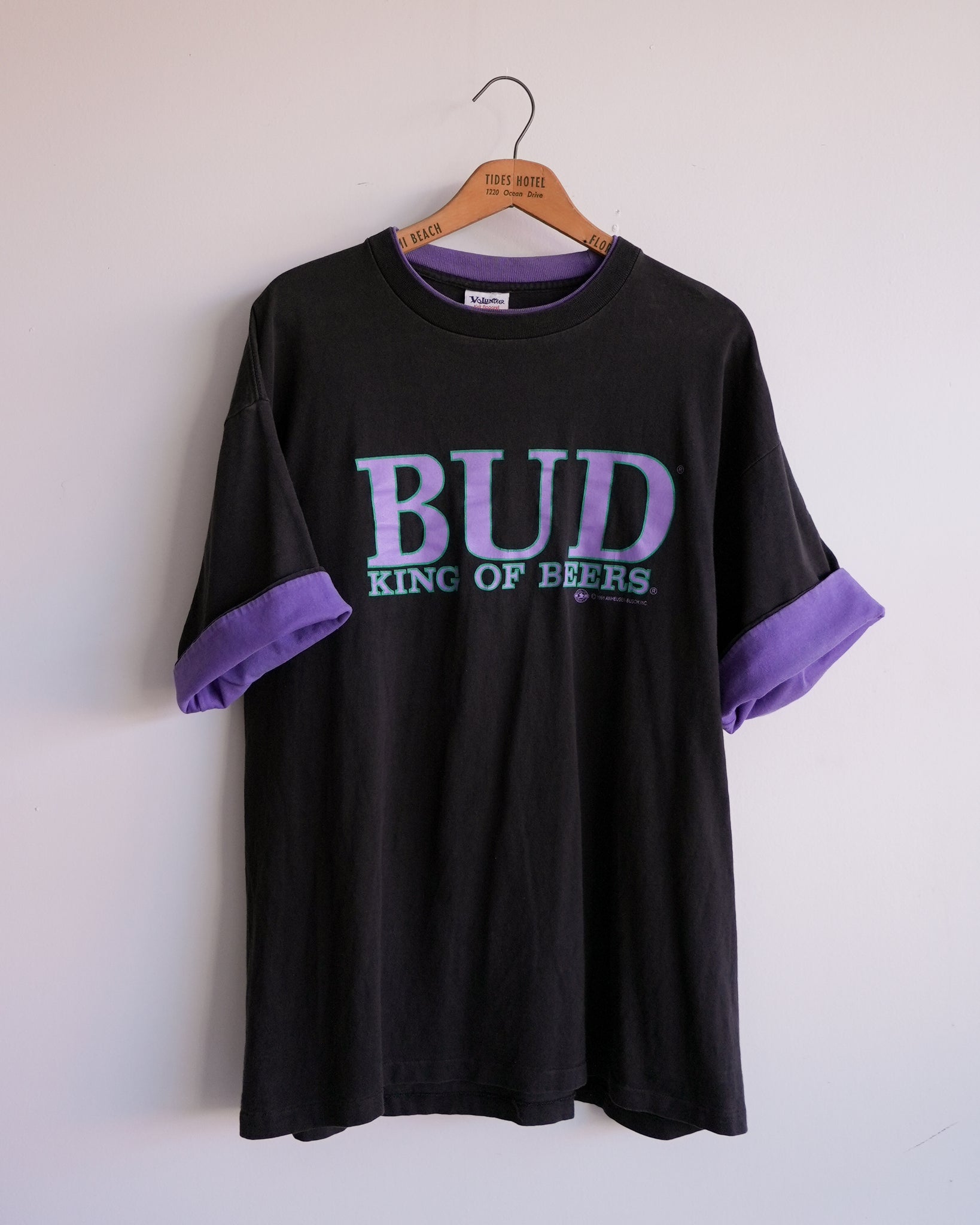 bud king of beers 1991 t-shirt