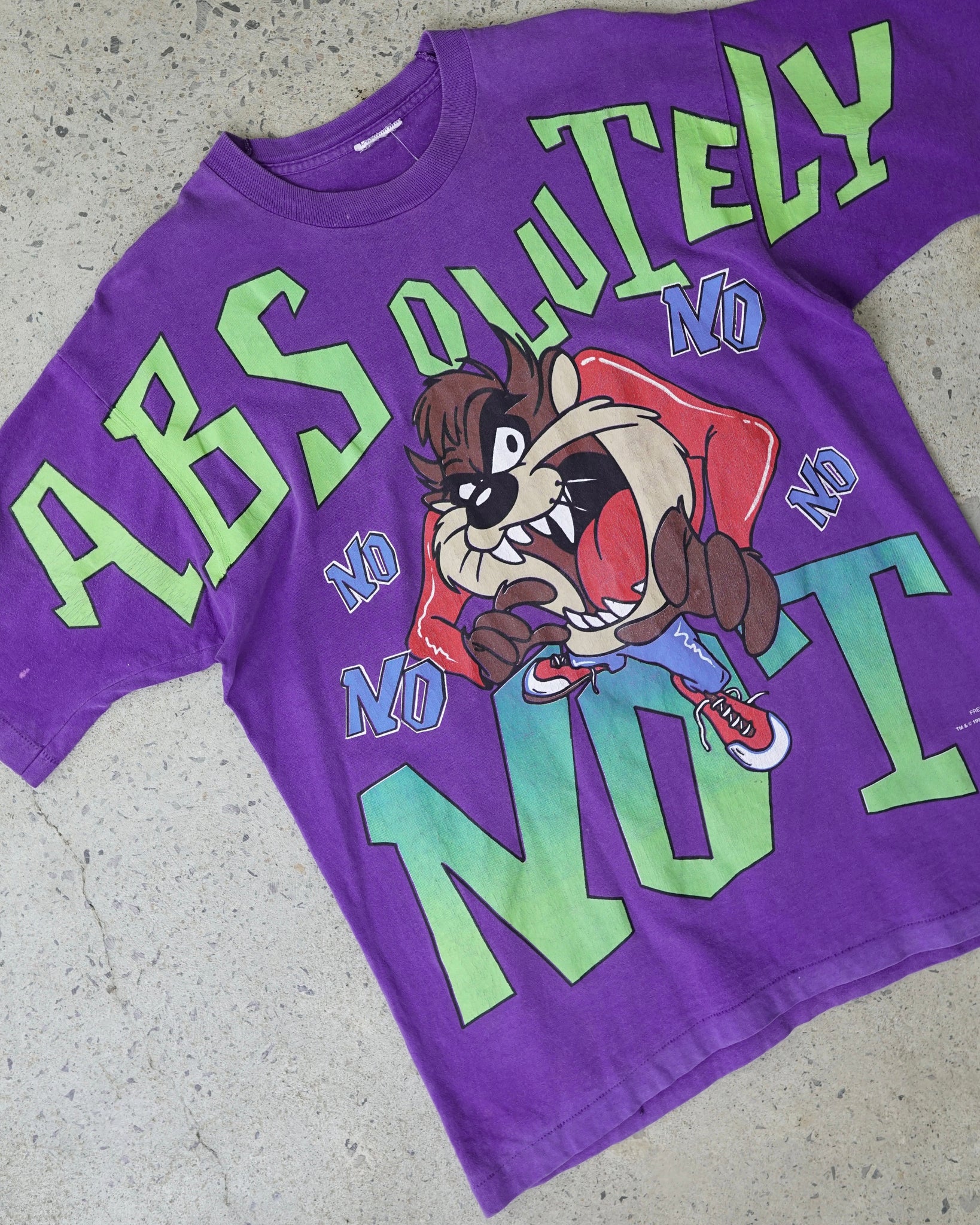 absolutely not taz looney tunes t-shirt