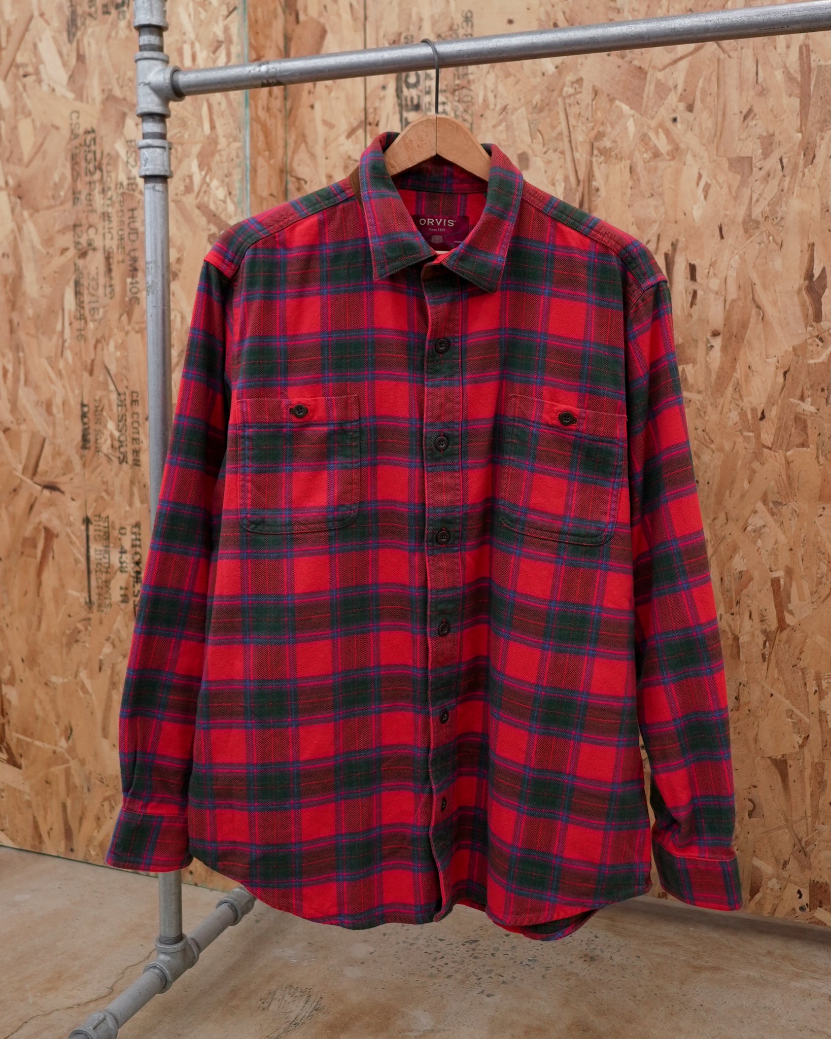 orvis plaid button-up flannel