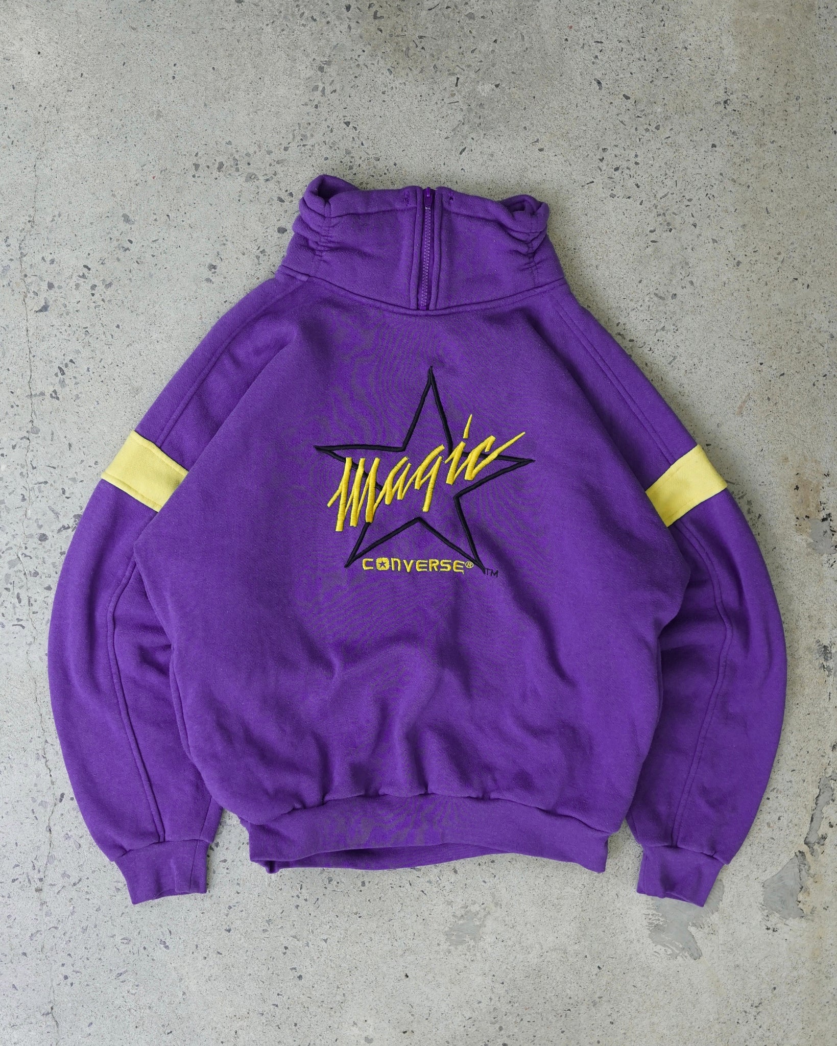 magic converse collar zip sweater