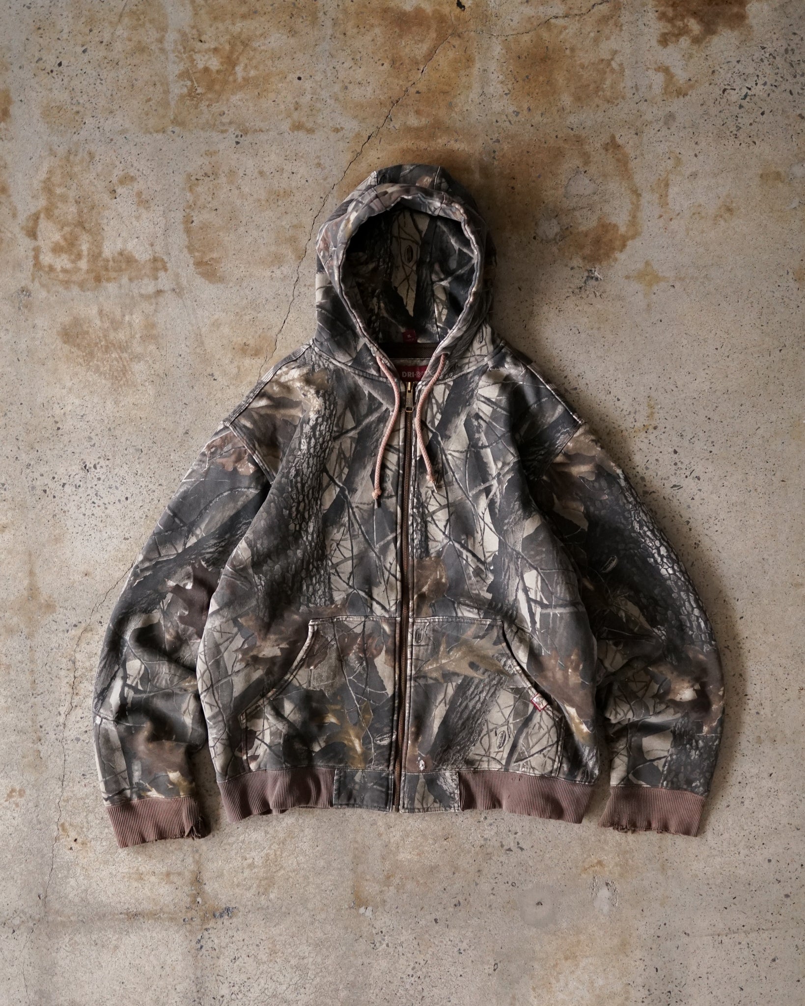 dri duck realtree camo zip-up hoodie