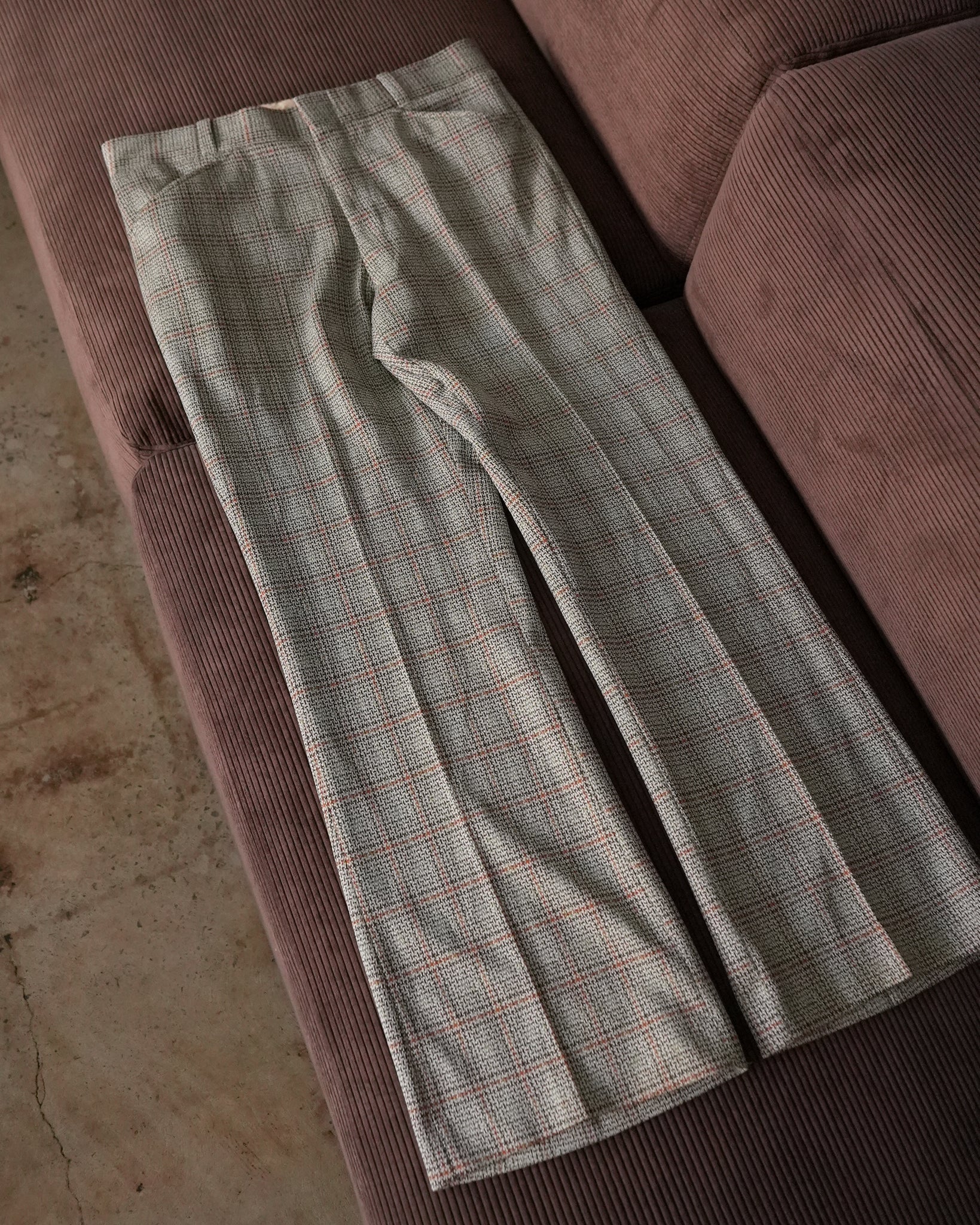 vintage plaid trousers