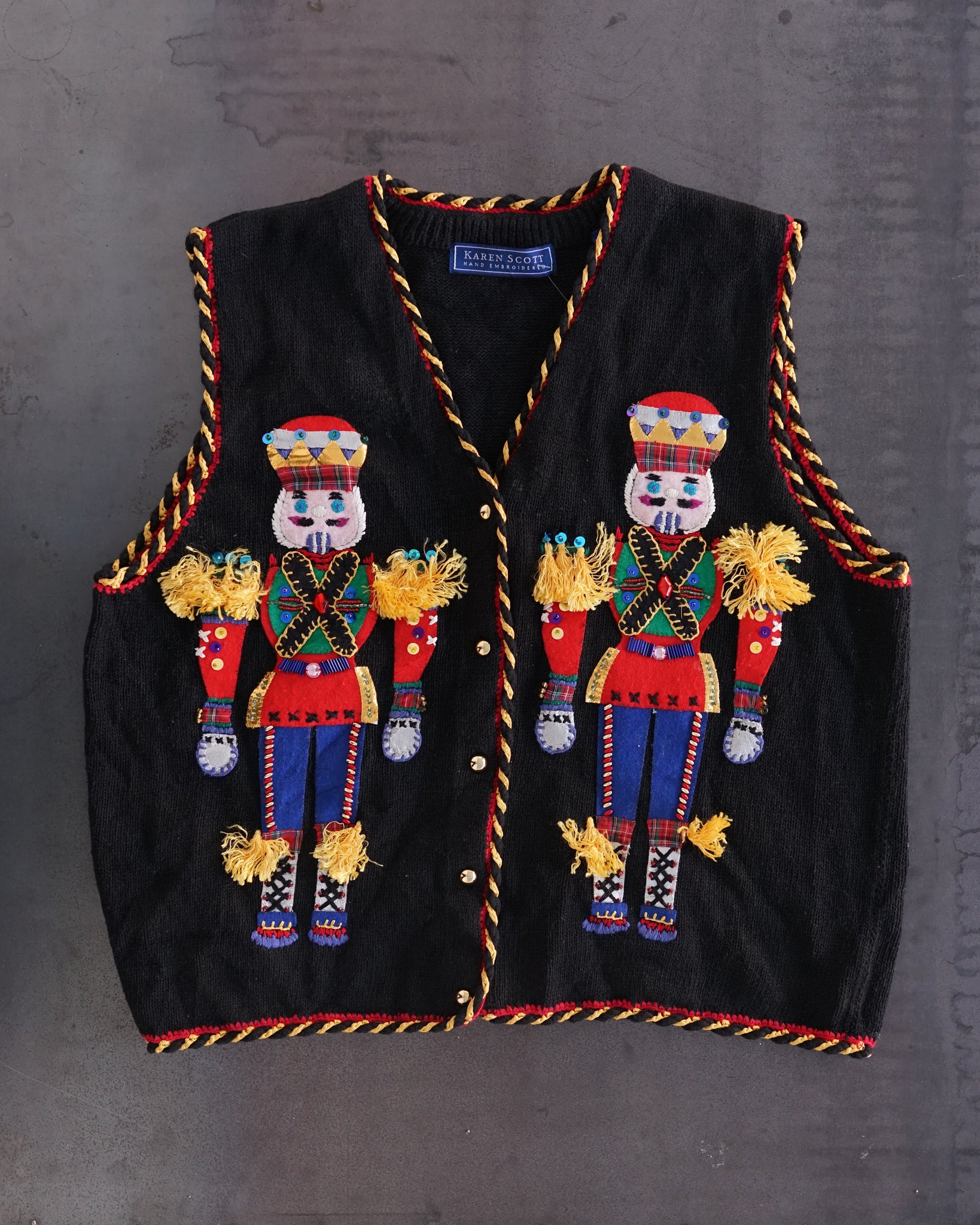nutcracker knit vest