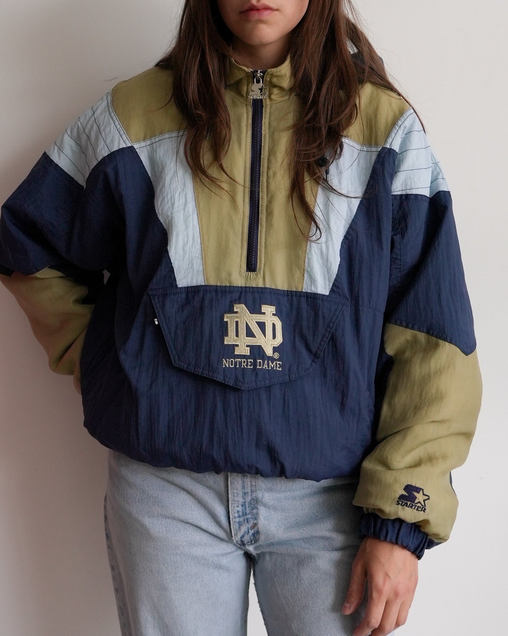 notre dame fighting irish starter jacket