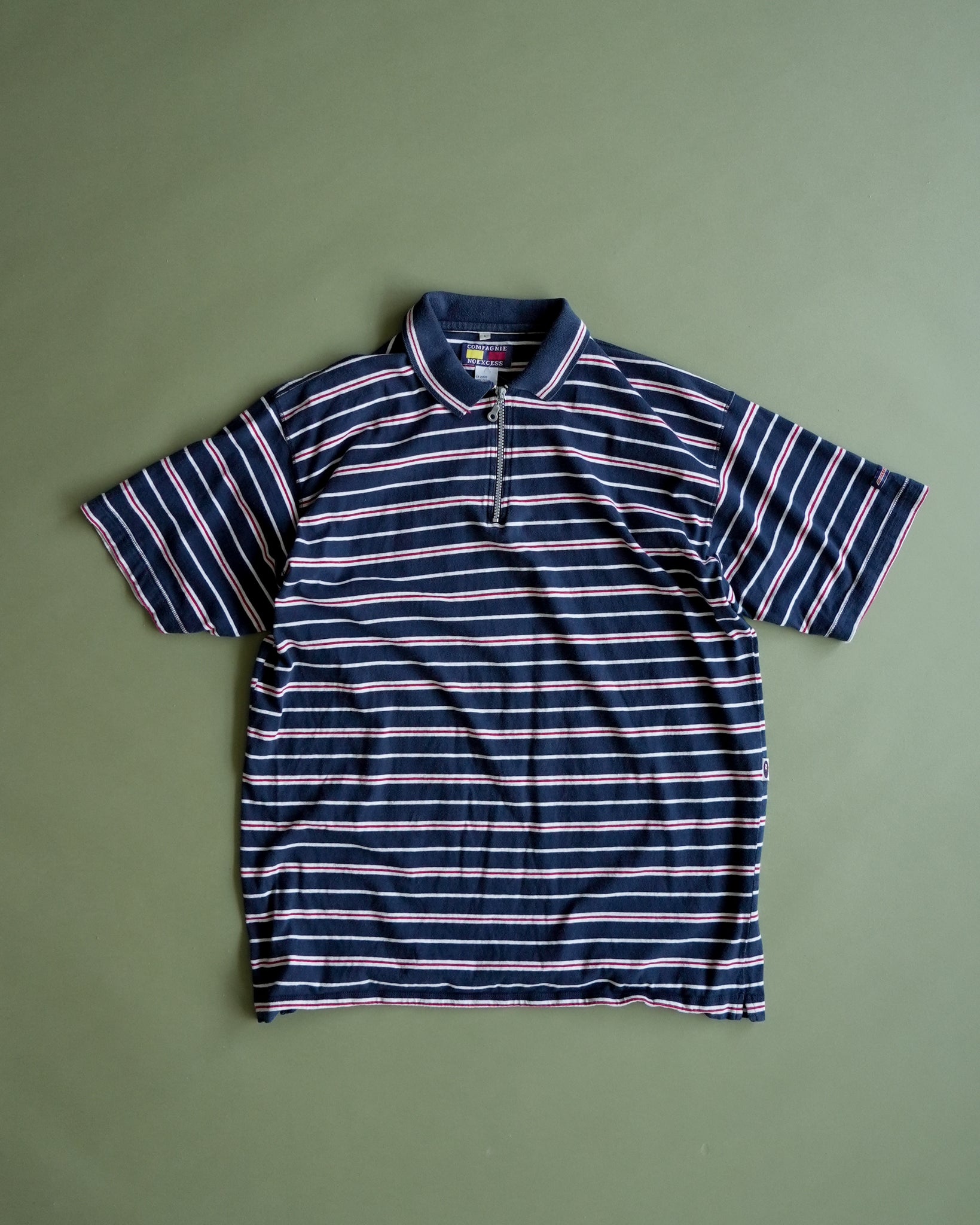 compagnie no excess polo zip-up t-shirt
