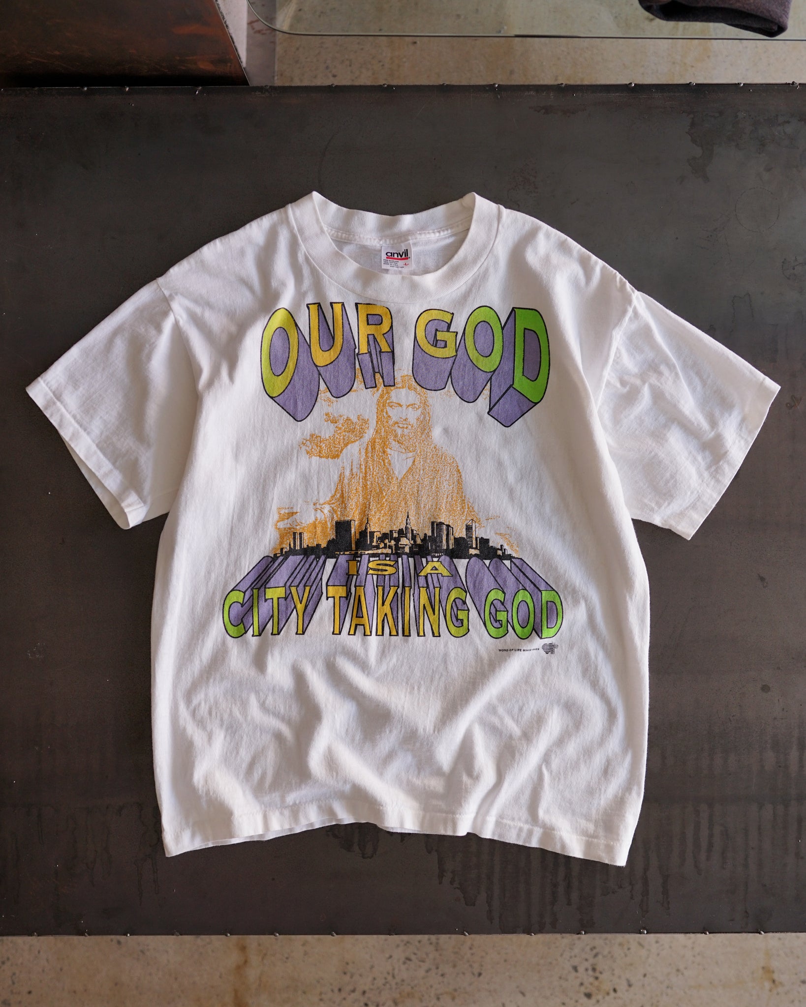 "our god is a city taking god" t-shirt