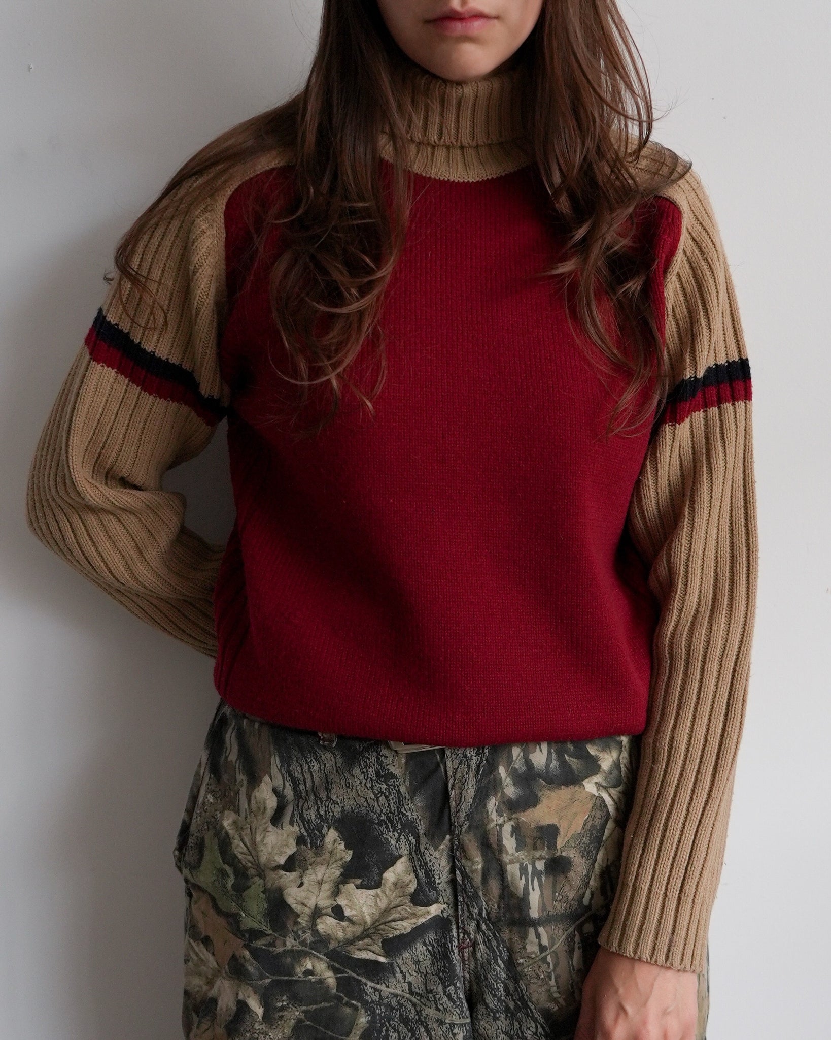 point zero turtleneck knit sweater