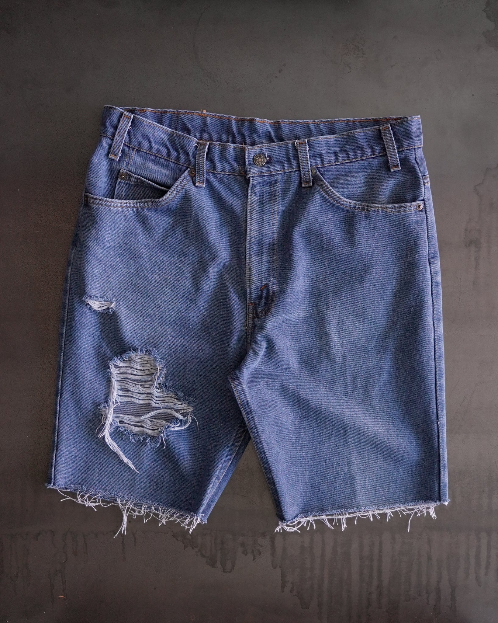 levi's 205 orange tab cut-off jean shorts