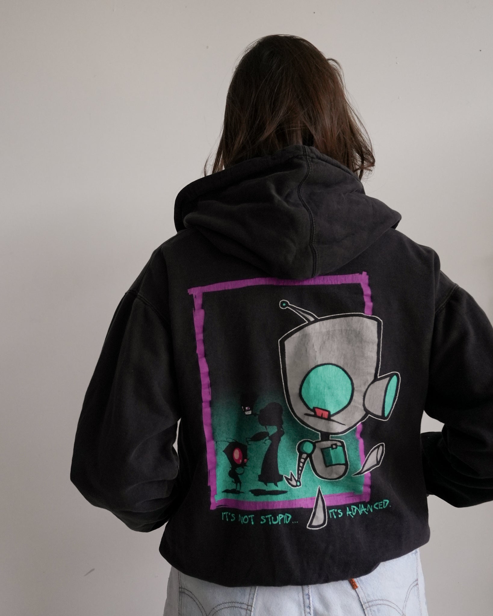 invader zim nickelodeon zip-up hoodie