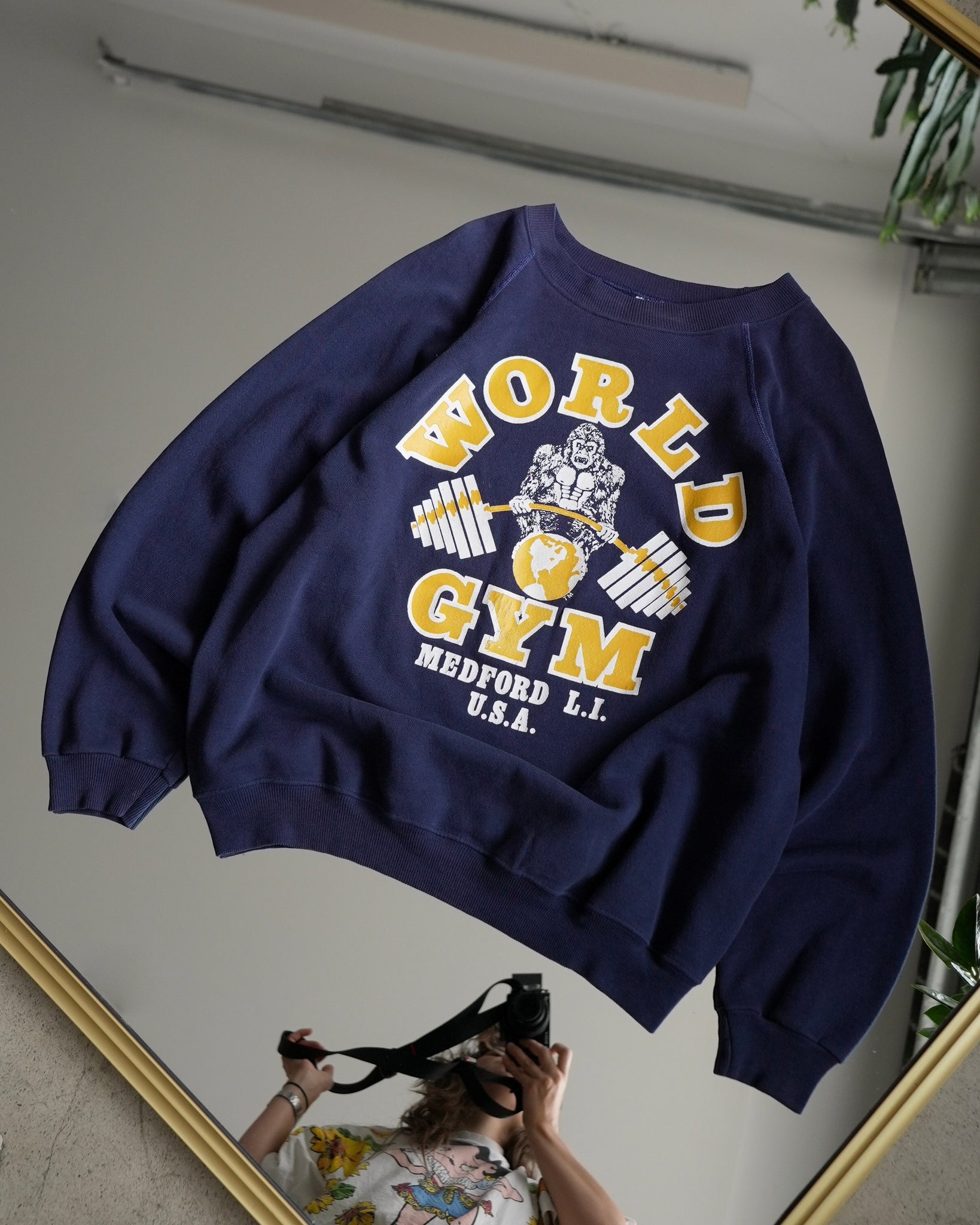 world gym medford long island crewneck