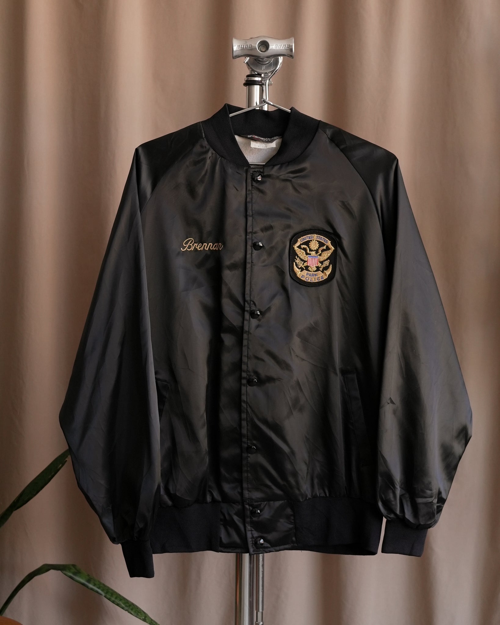 united states park police satin bomber jacket