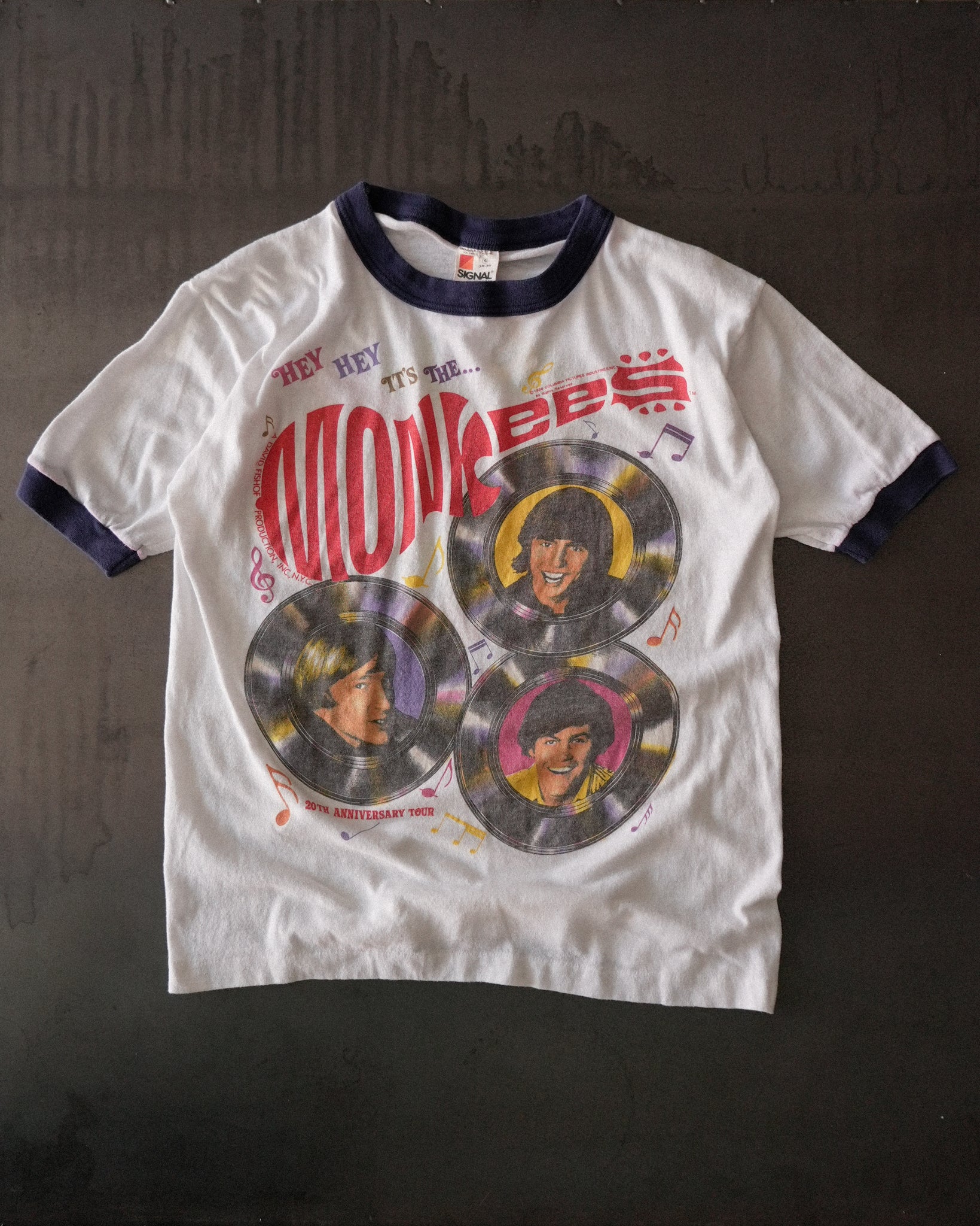 the monkees tour 1986 pop band ringer t-shirt