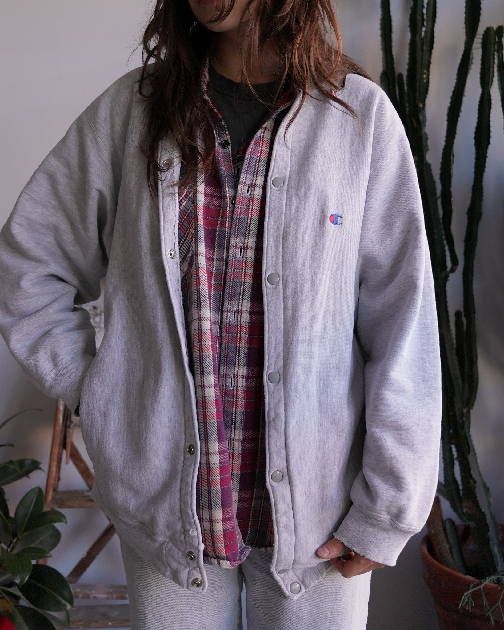 champion reverse weave warmup cardigan