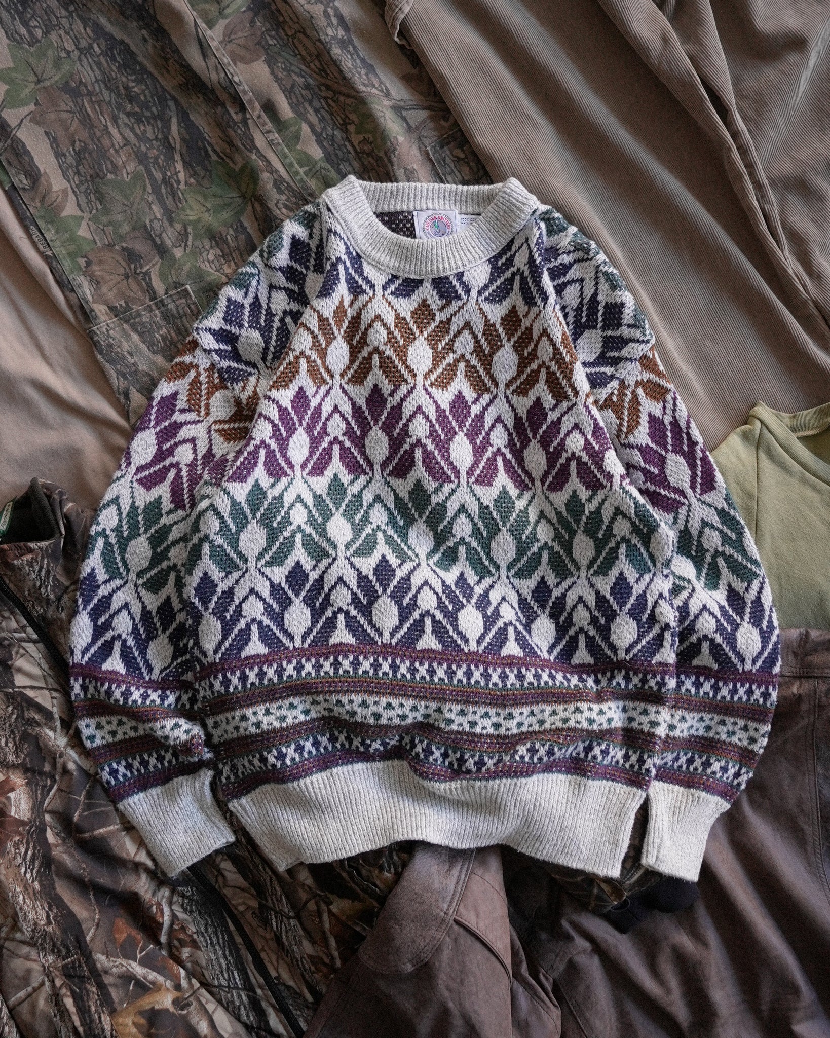 care isle knit sweater