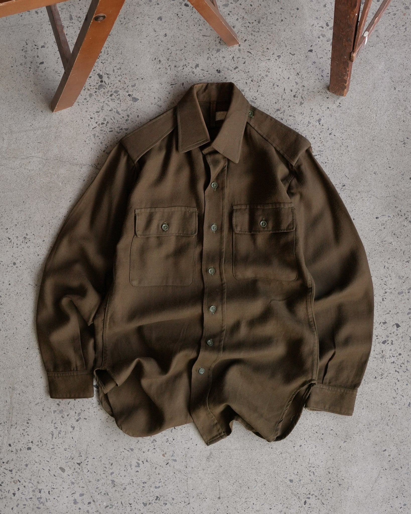 vintage military button-up shirt