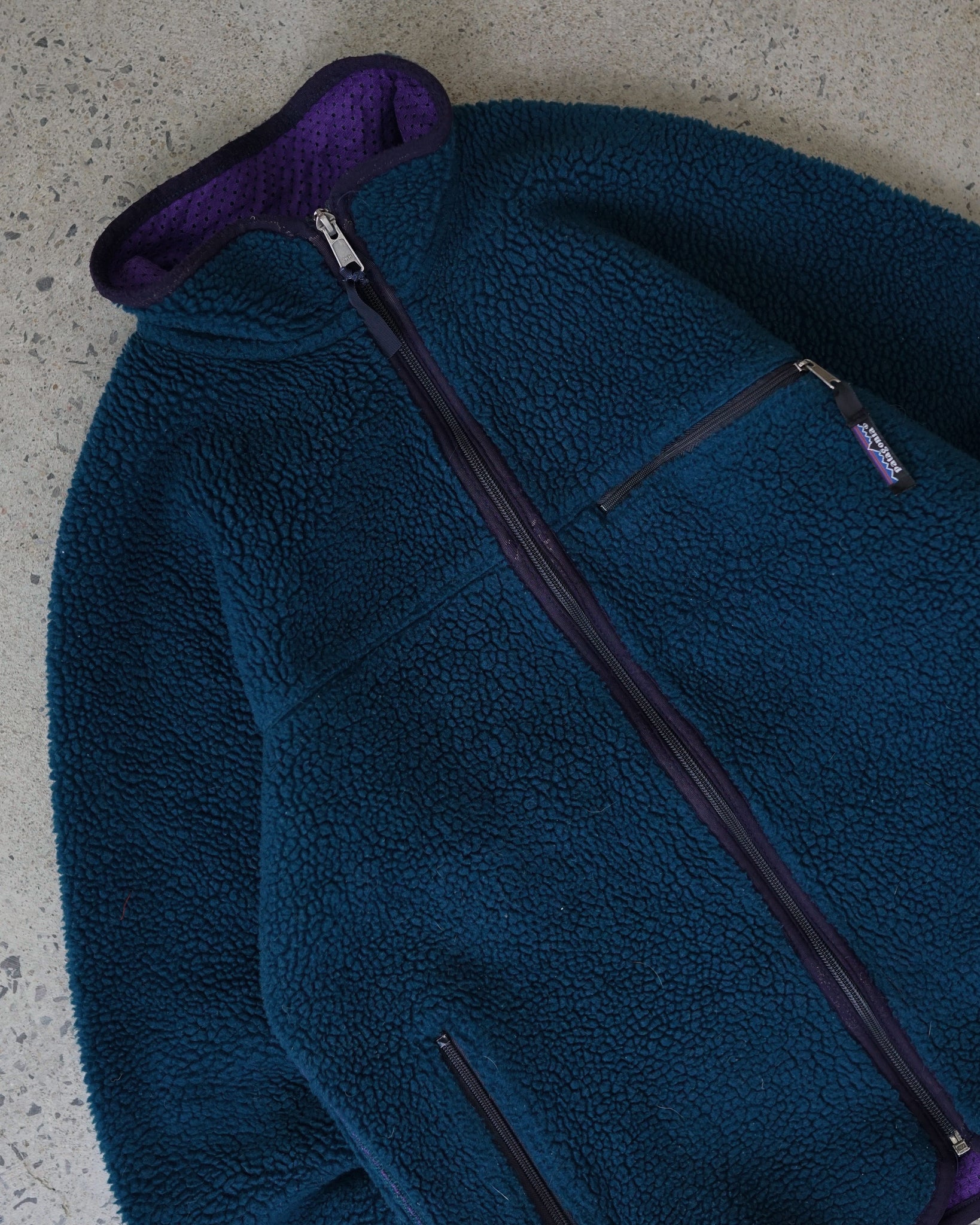 patagonia deep pile zip-up fleece