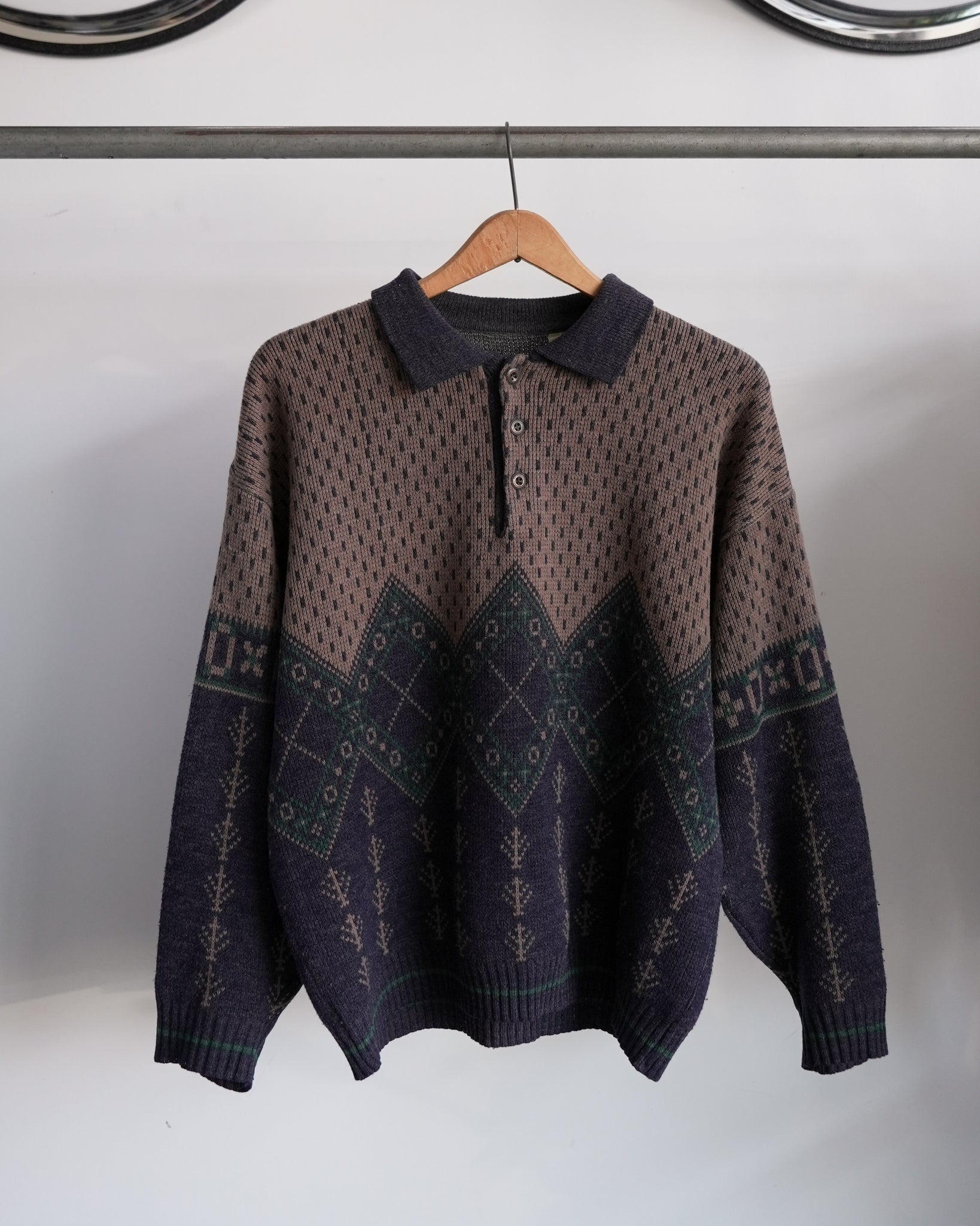 vintage polo knit sweater