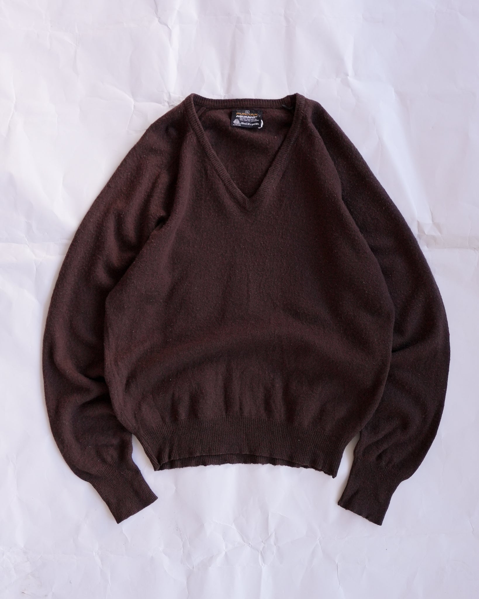 puritan aquaknit wool knit sweater