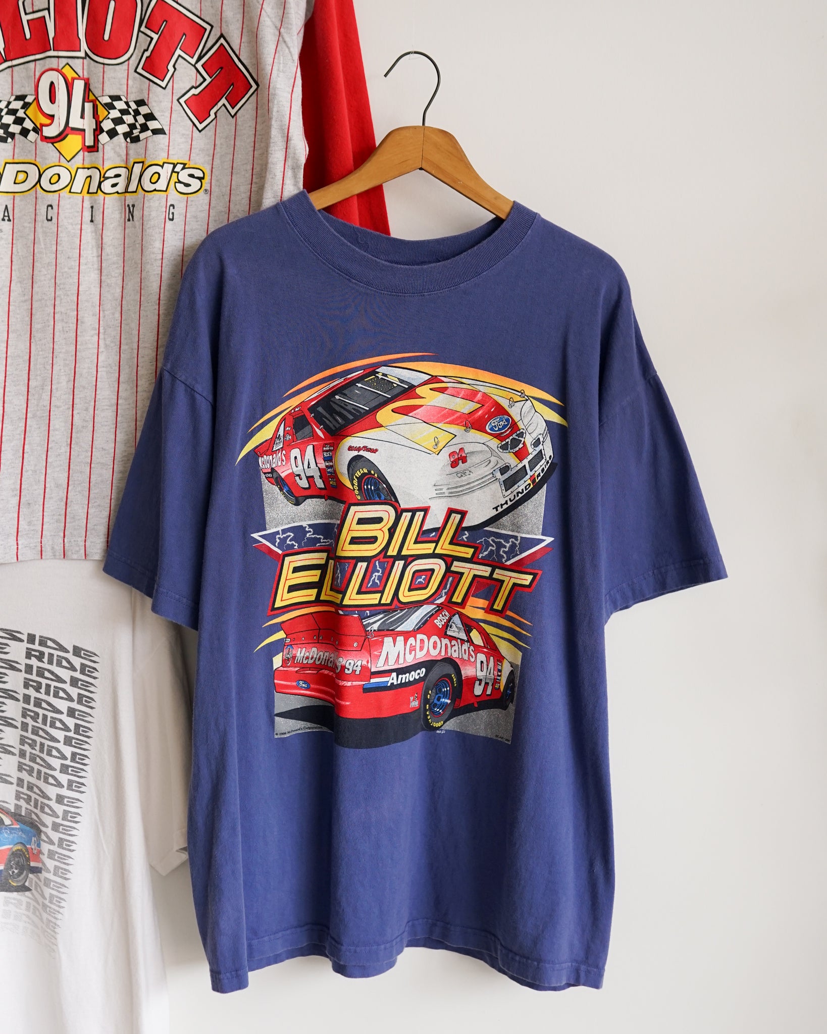 bill elliott mcdo nascar t-shirt