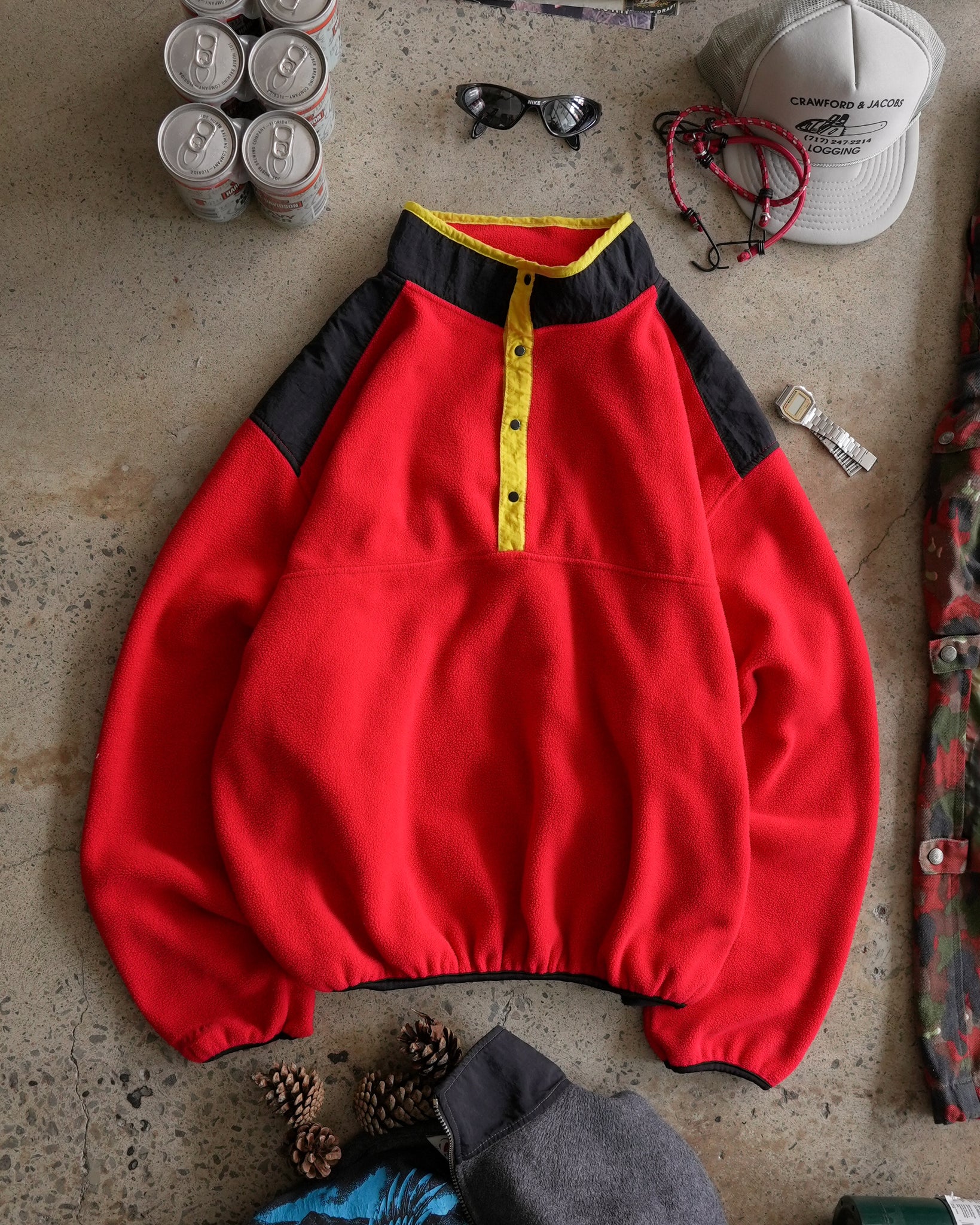 marlboro snap-t fleece sweater