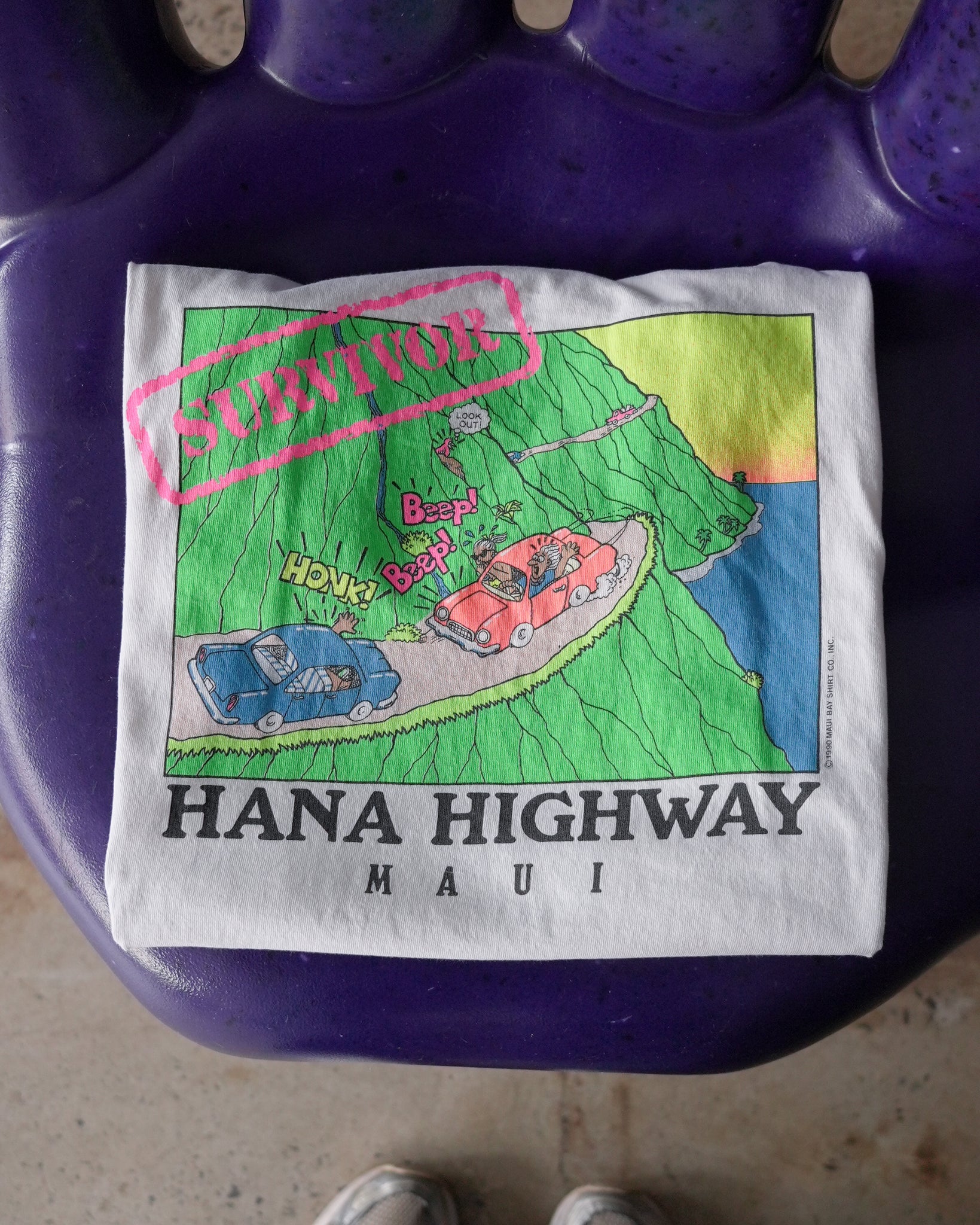 hana highway maui 1990 t-shirt