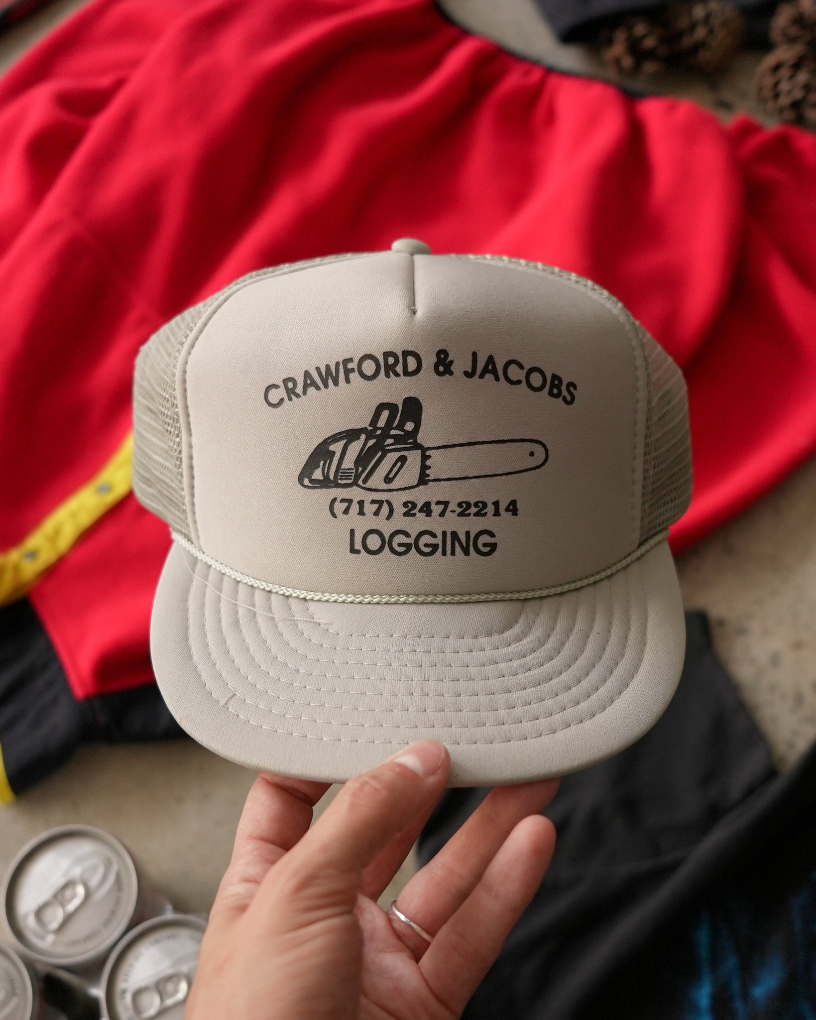 crawford & jacobs trucker hat