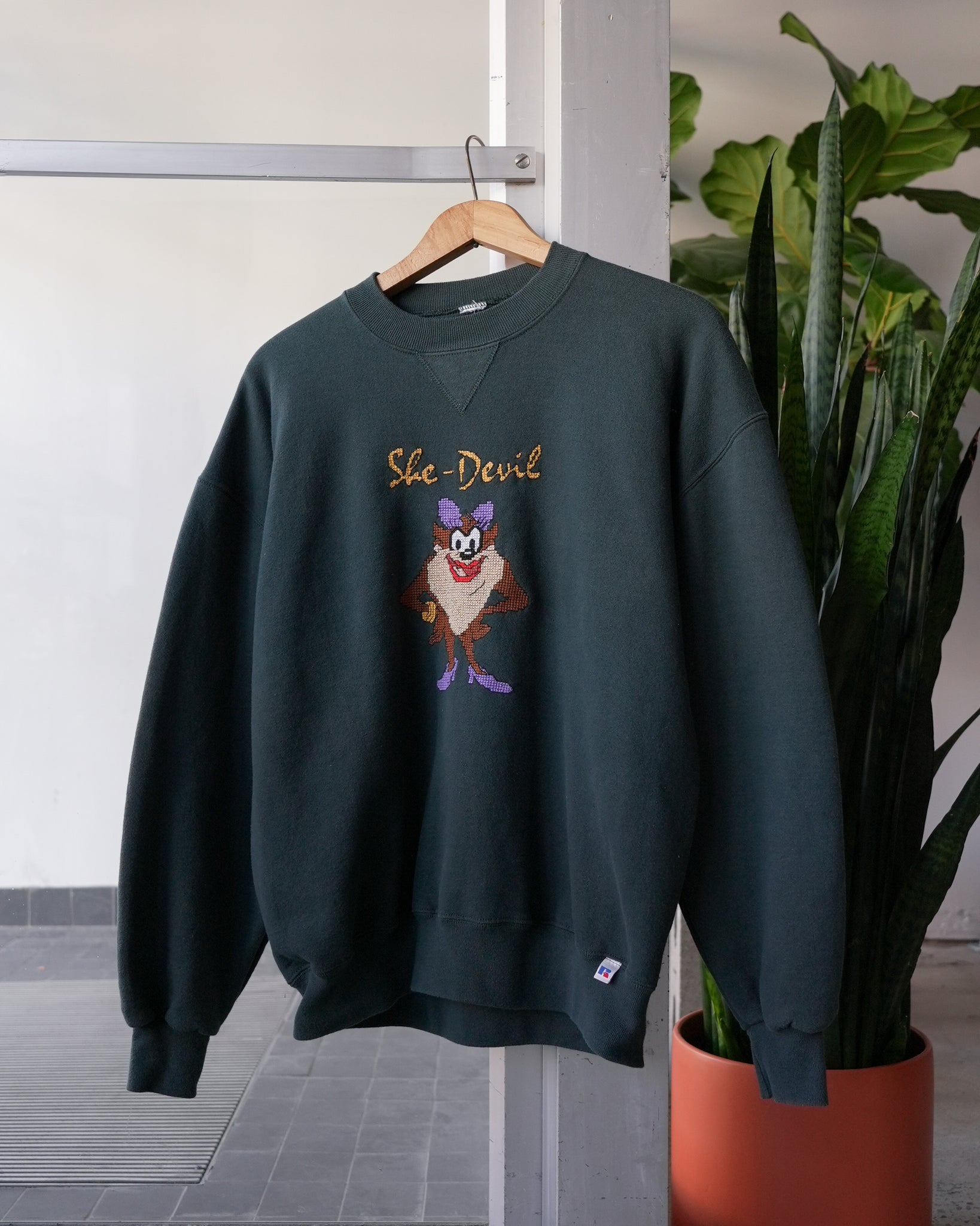 she-devil taz russell athletic crewneck