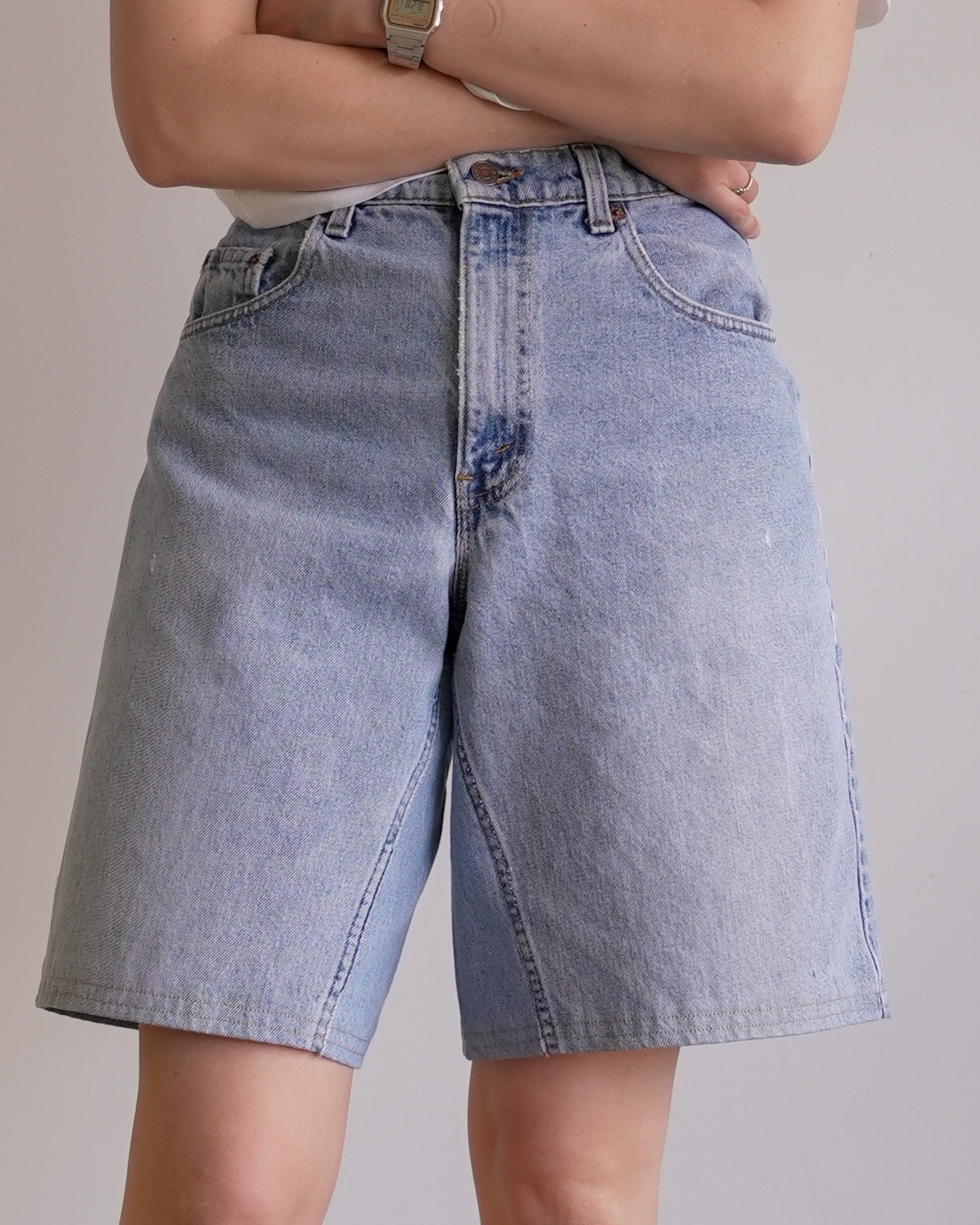 levi's 560 reworked jean shorts