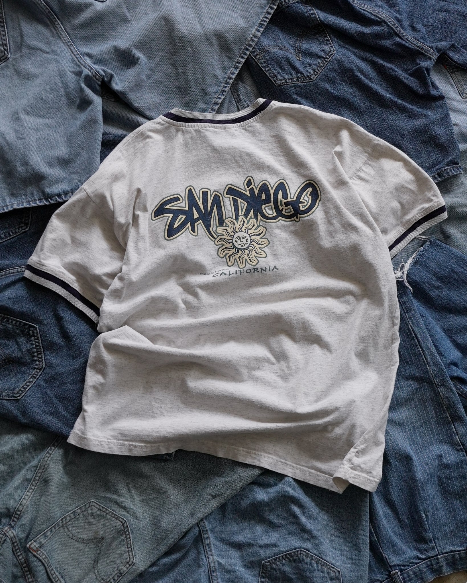 san diego california 1997 ringer t-shirt