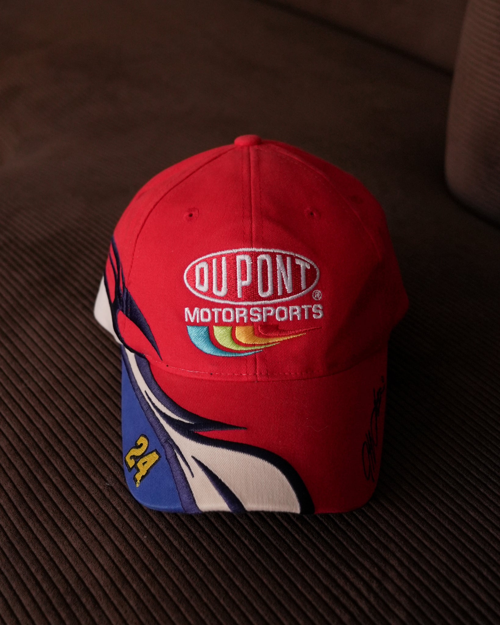dupont motorsports nascar velcro hat