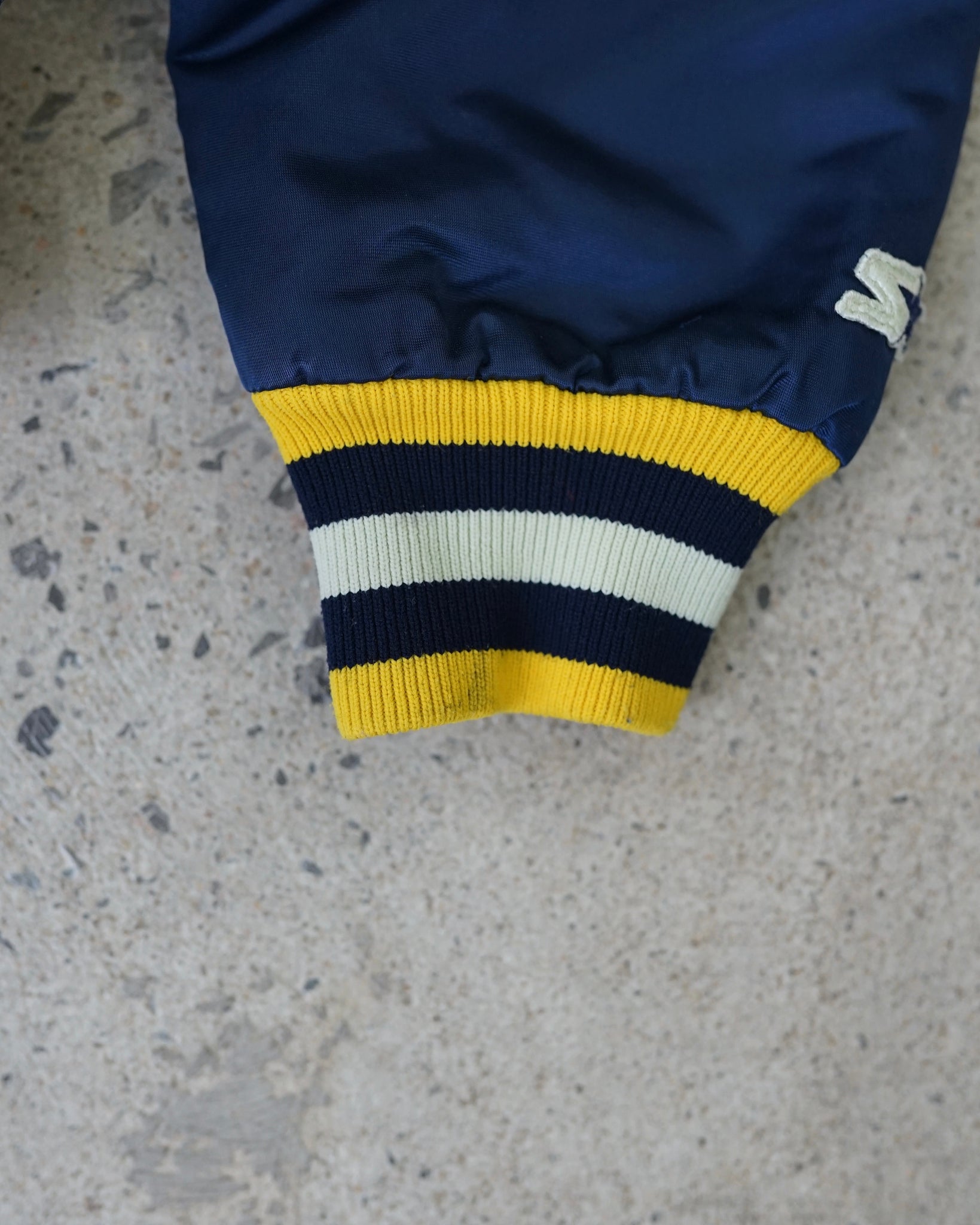 university of michigan satin bomber jacket