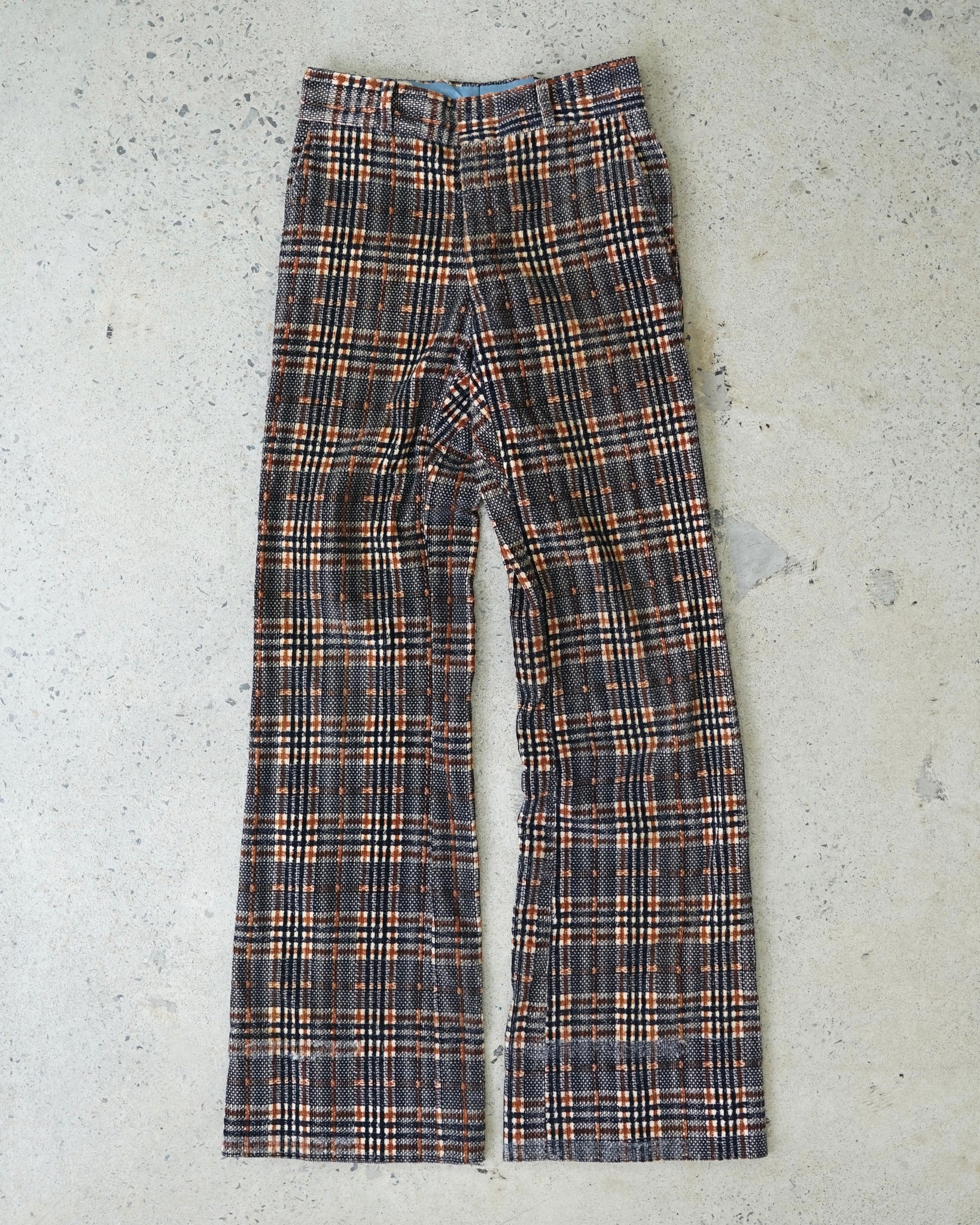 velvet vintage flared trousers - 26x32