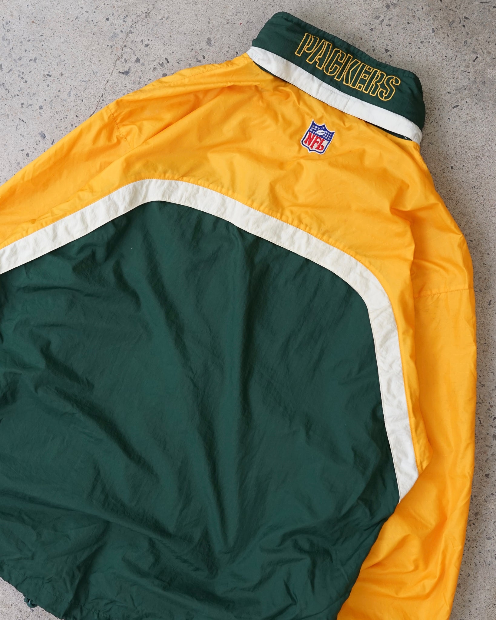 green bay packers nfl starter zip-up windbreaker