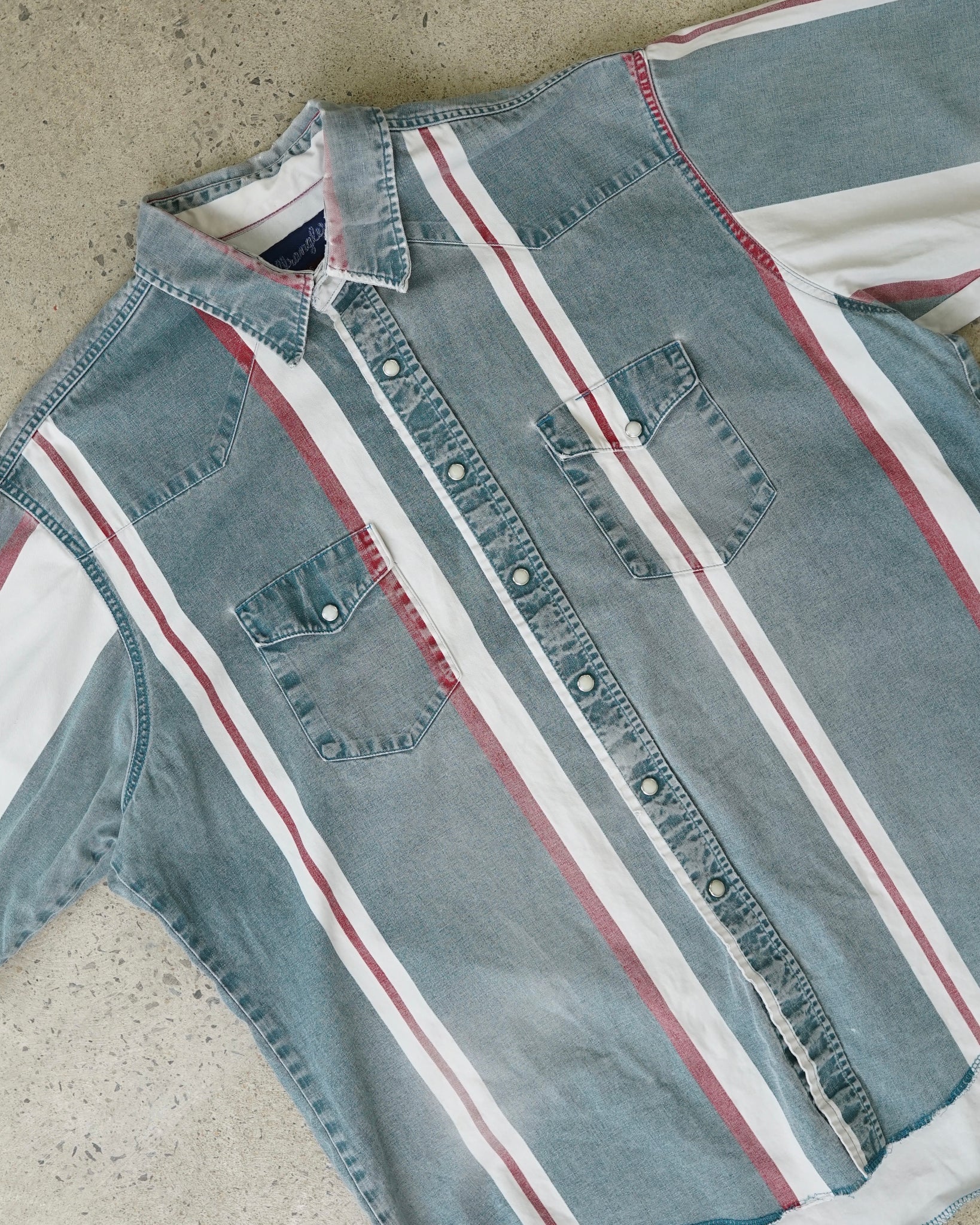 wrangler pearl button-up shirt