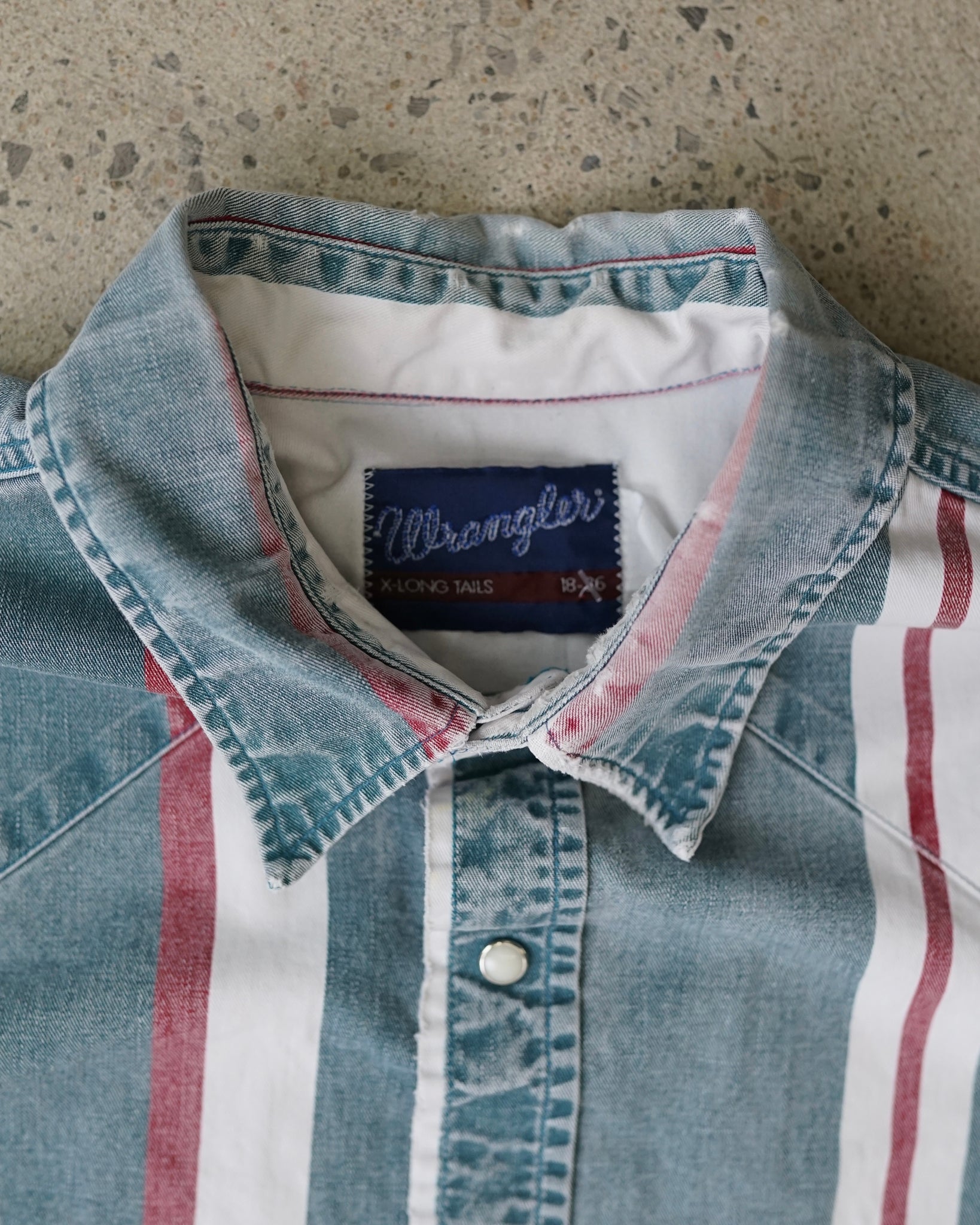 wrangler pearl button-up shirt