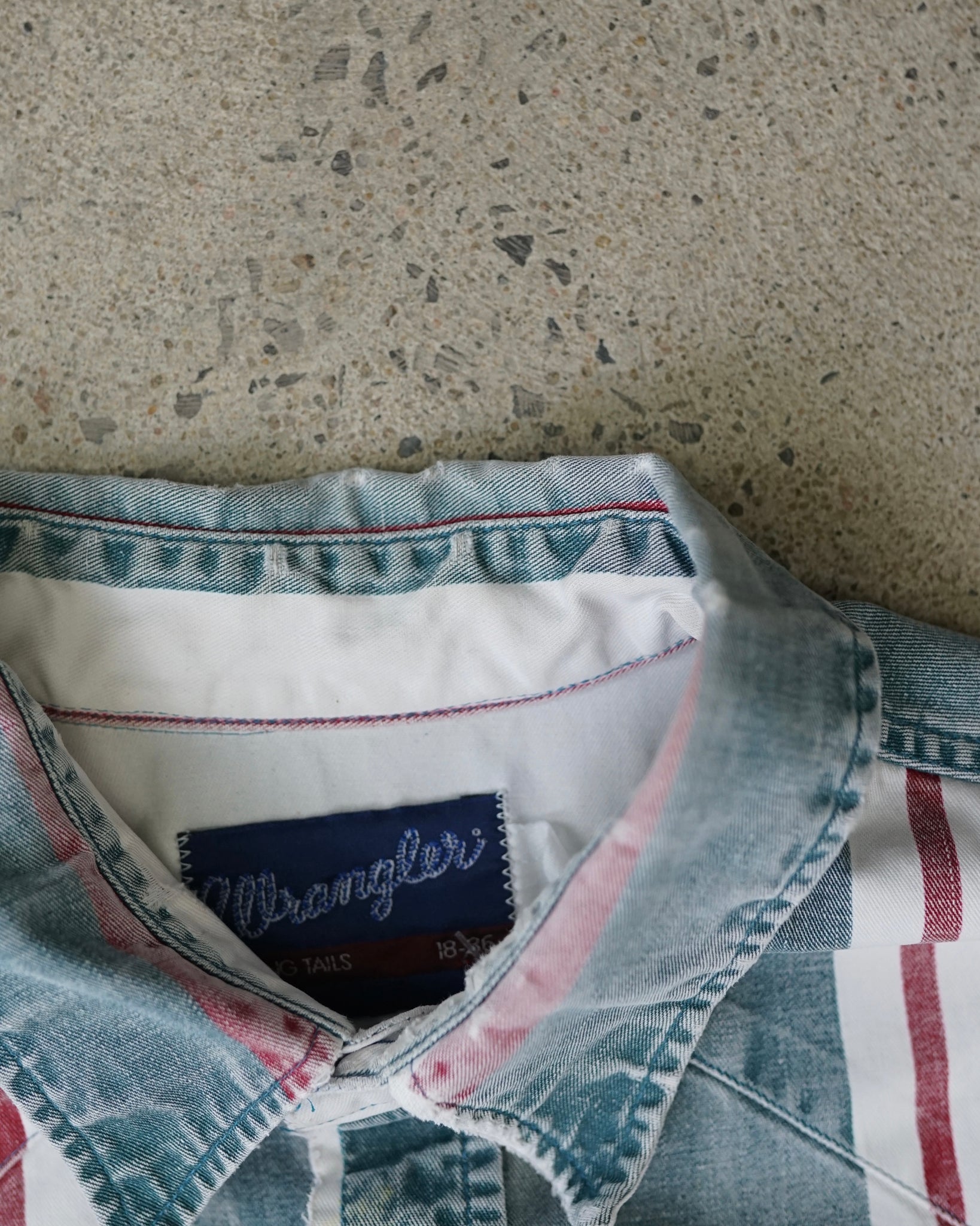 wrangler pearl button-up shirt