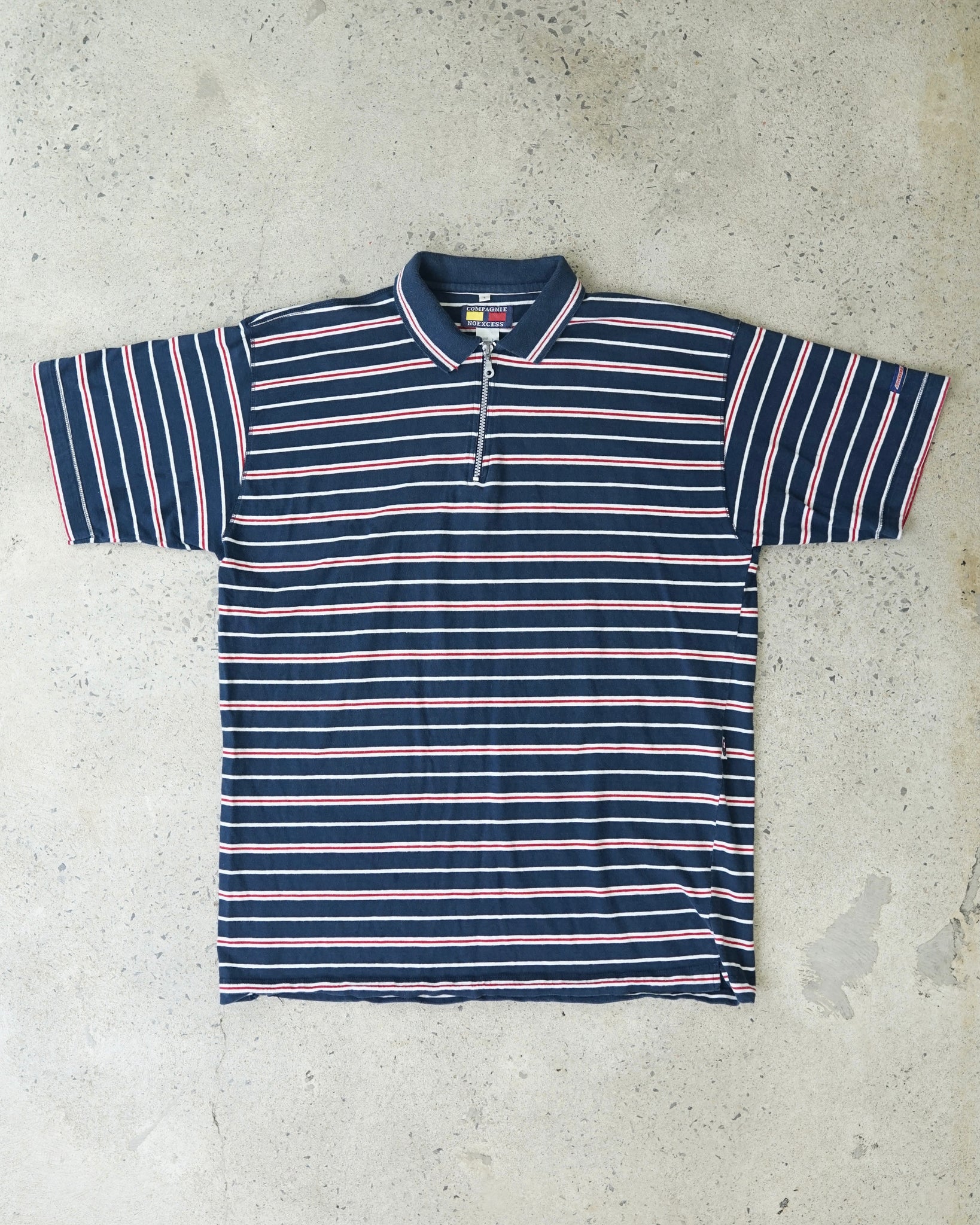 compagnie no excess polo zip-up t-shirt