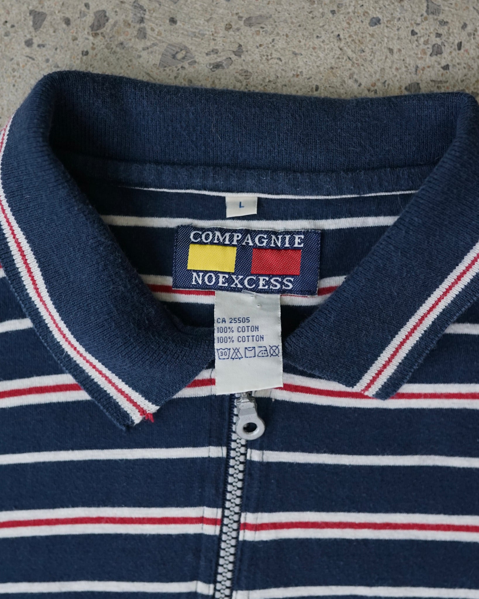 compagnie no excess polo zip-up t-shirt